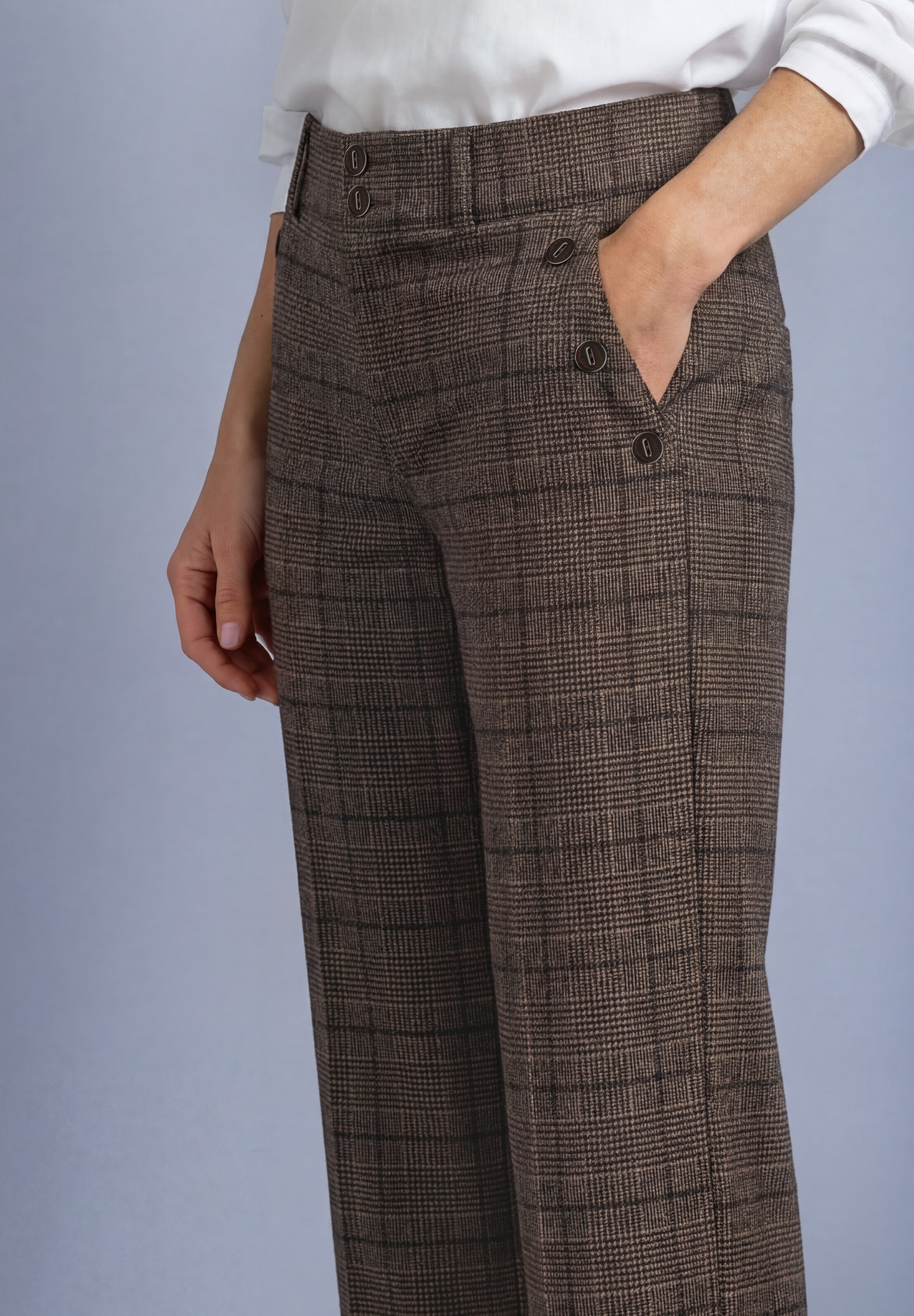 STREET ONE Stoffhose »Style Amalia«  mit Karomuster / mit Stretch