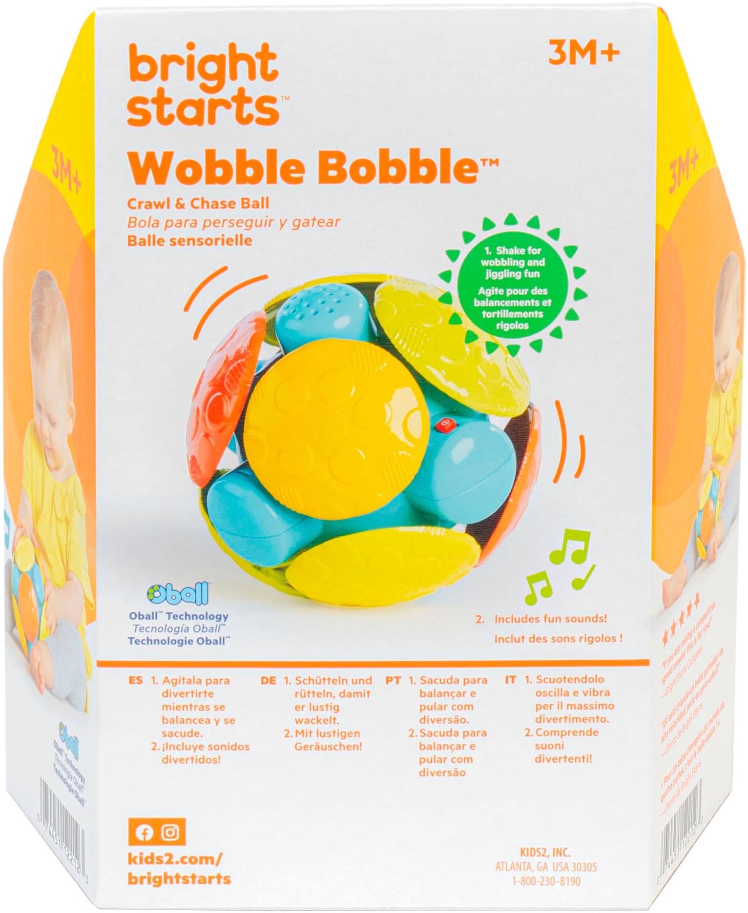 Bright Starts Greifspielzeug »Wobble Bobble™ Crawl & Chase Ball«