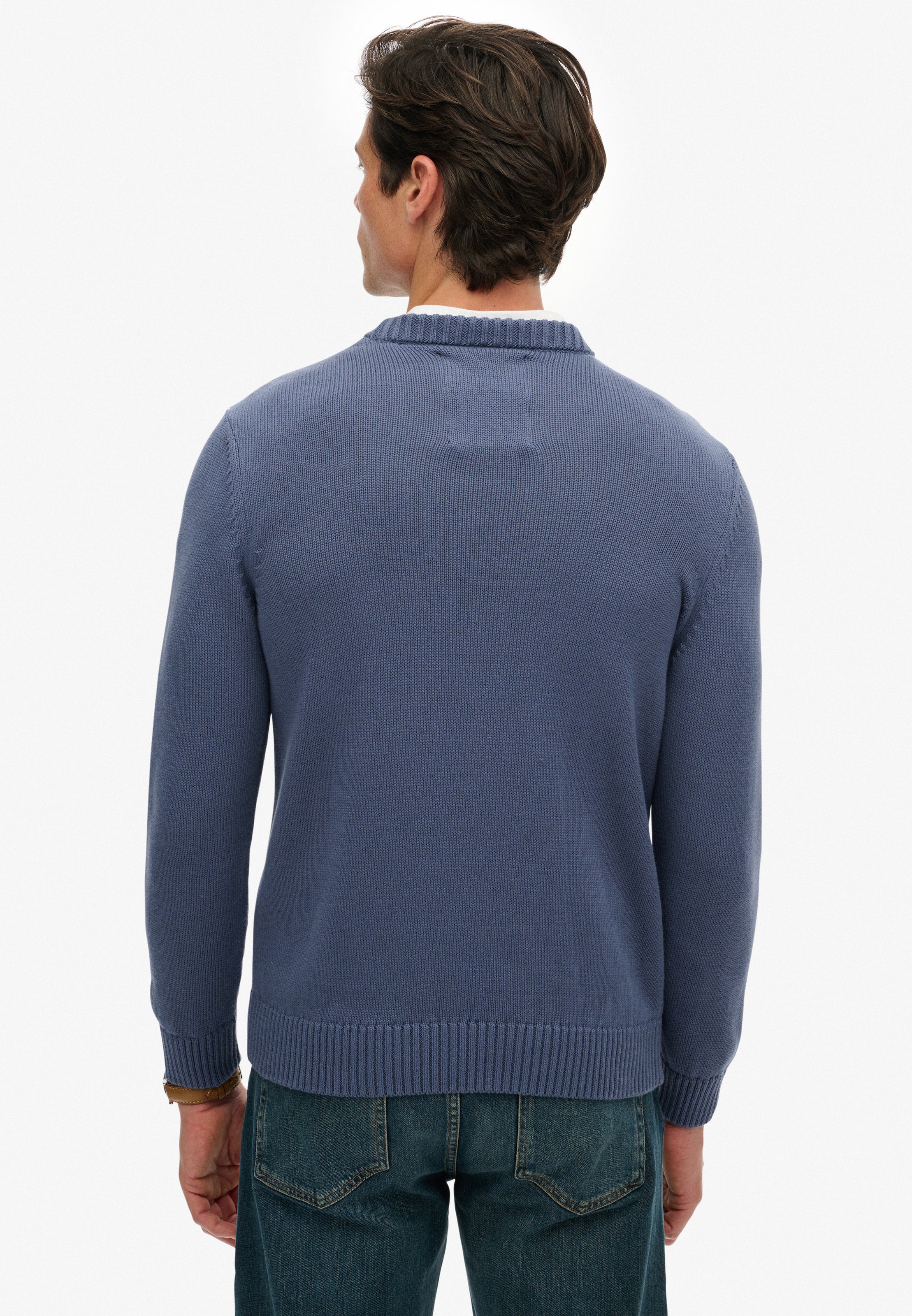 Superdry Strickpullover »PREPPY COTTON JUMPER« Baumwolle, regular fit