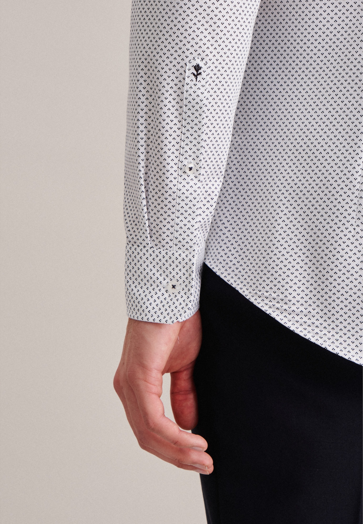 seidensticker Businesshemd »Slim«, Slim Extra langer Arm Kentkragen Druck