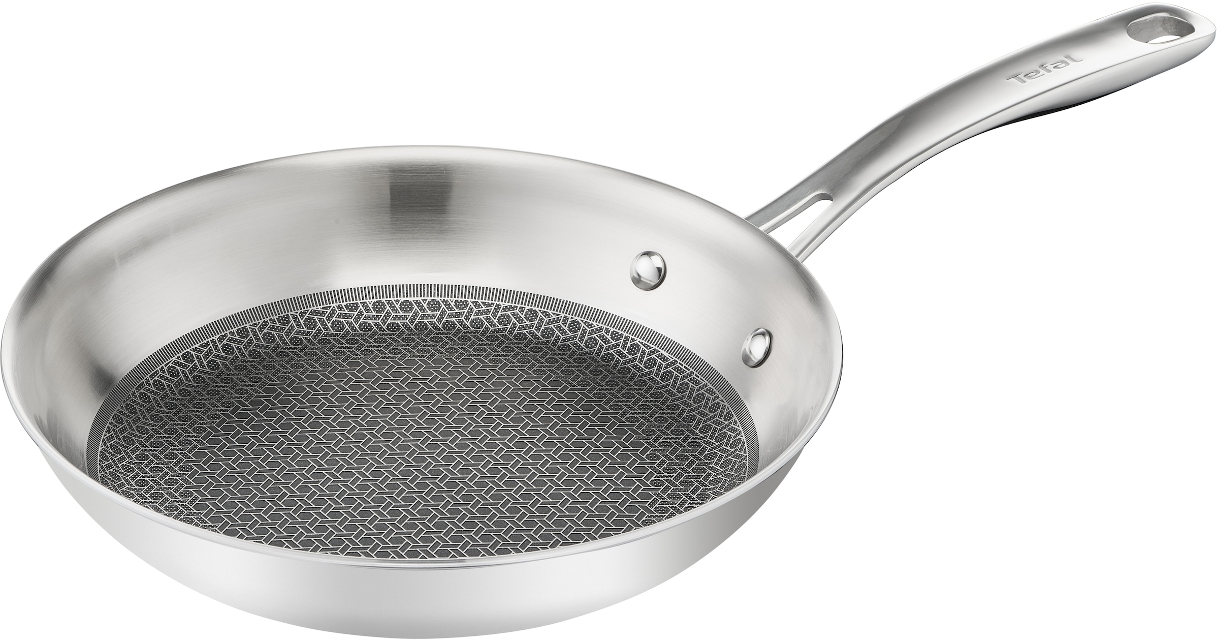 Tefal Bratpfanne »Eternal Mesh« Edelstahl 18/10 1 Stk. tlg. Triply3-Schicht-Material, Mesh-Beschichtung, alle Herdarten, Induktion