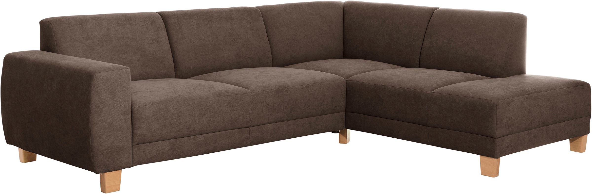 Max Winzer® Ecksofa »Blackpool modern, mittlere Sitzhärte mit hochwertiger Schaumpolsterung«, Lounge-Charakter durch niedrigen, leicht gewölbten Rücken