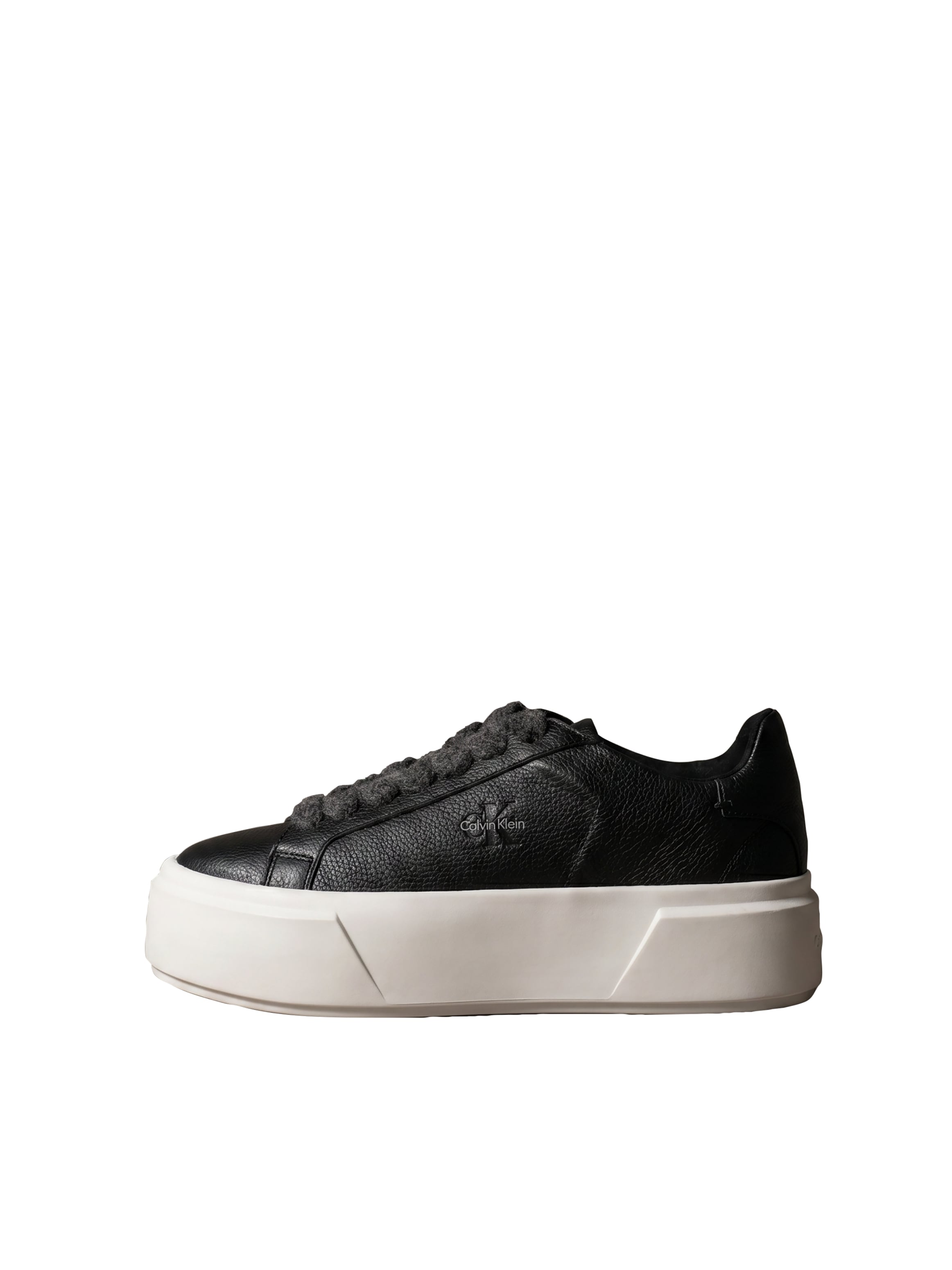 Calvin Klein Plateausneaker »FLATFORM LACEUP LTH WL«  Halbschuh, Freizeitsneaker mit seitlichem CK-Logo