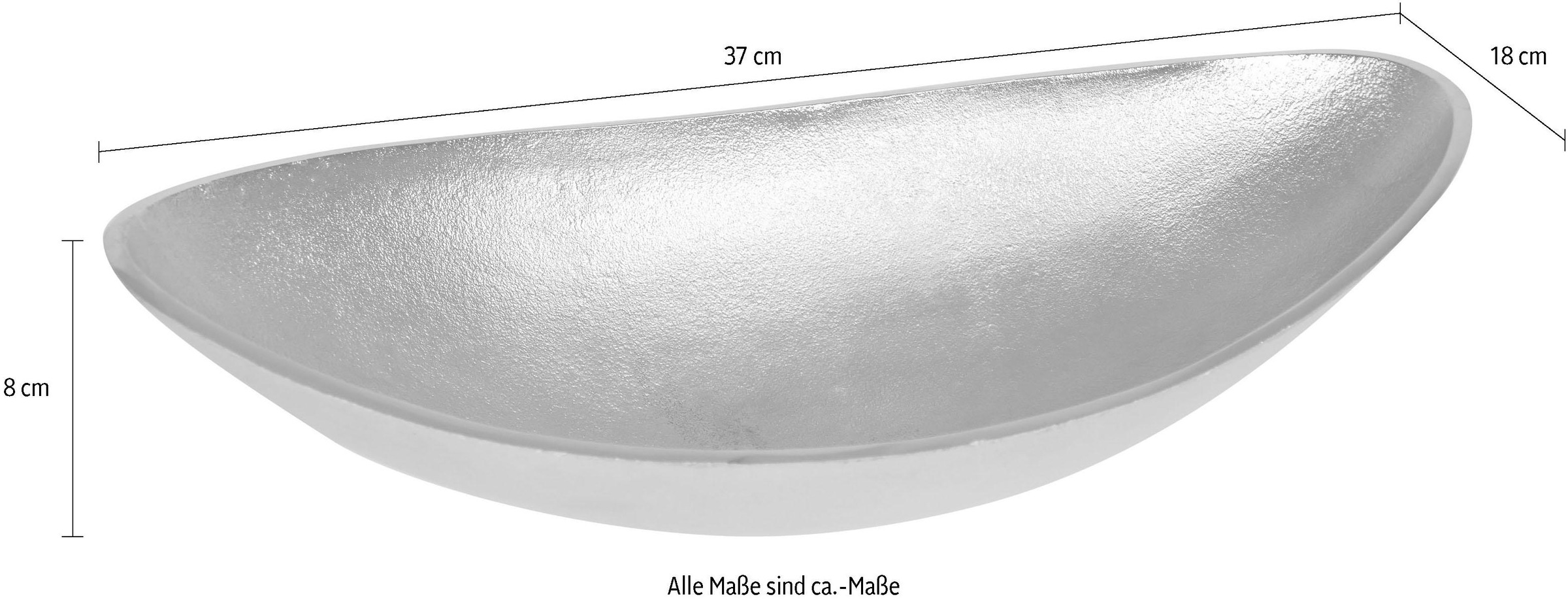 Home affaire Dekoschale »Julia«, aus Aluminium, oval