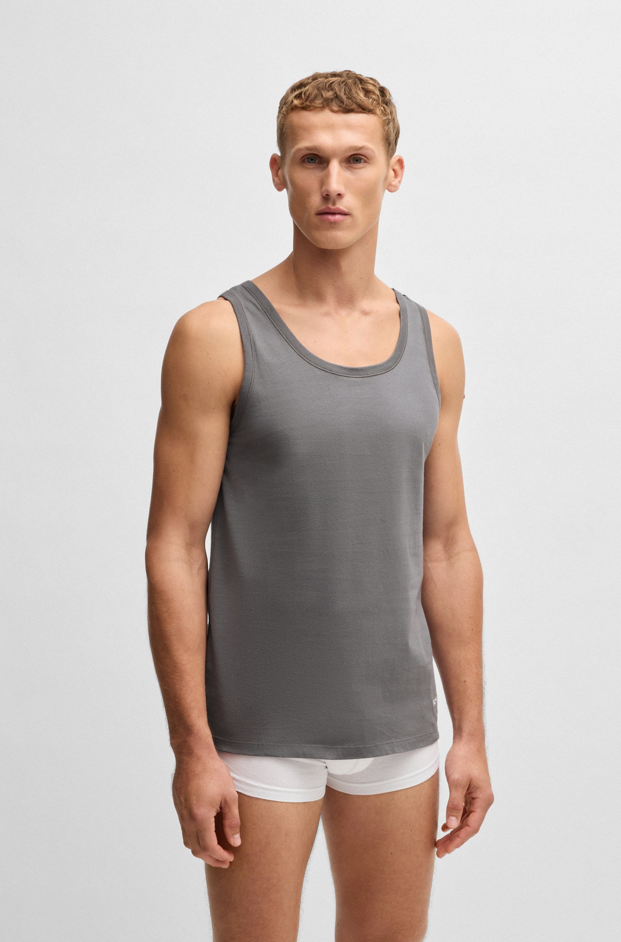 BOSS Tanktop »3P Classic«, (3), mit Label