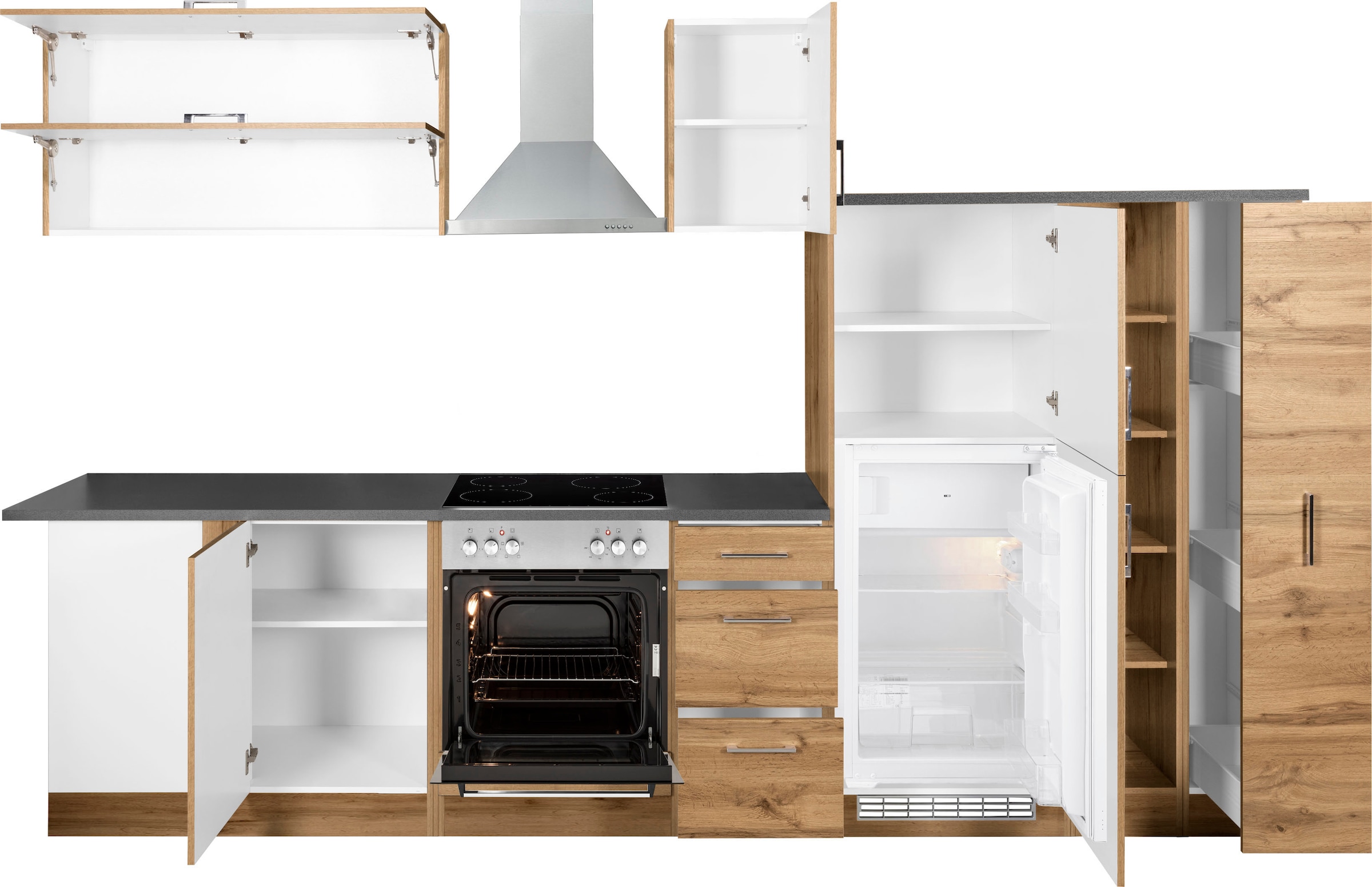 KOCHSTATION Winkelküche »KS-Colmar« ohne E-Geräte, Stellbreite 210/330 cm