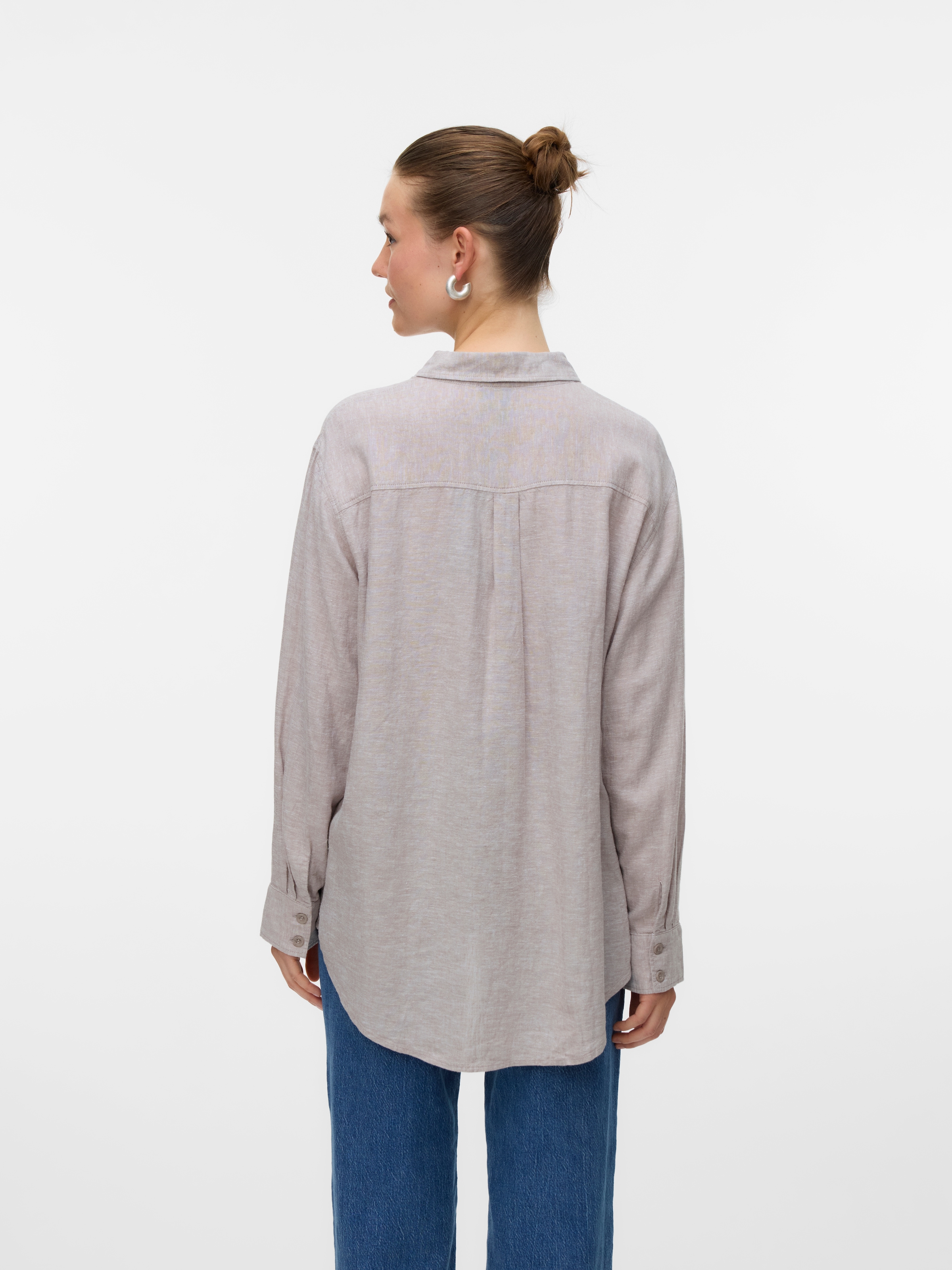 Vero Moda Hemdbluse »VMLINN LINEN LS SHIRT WVN NOOS«, hochwertige Qaulität mit Leinen