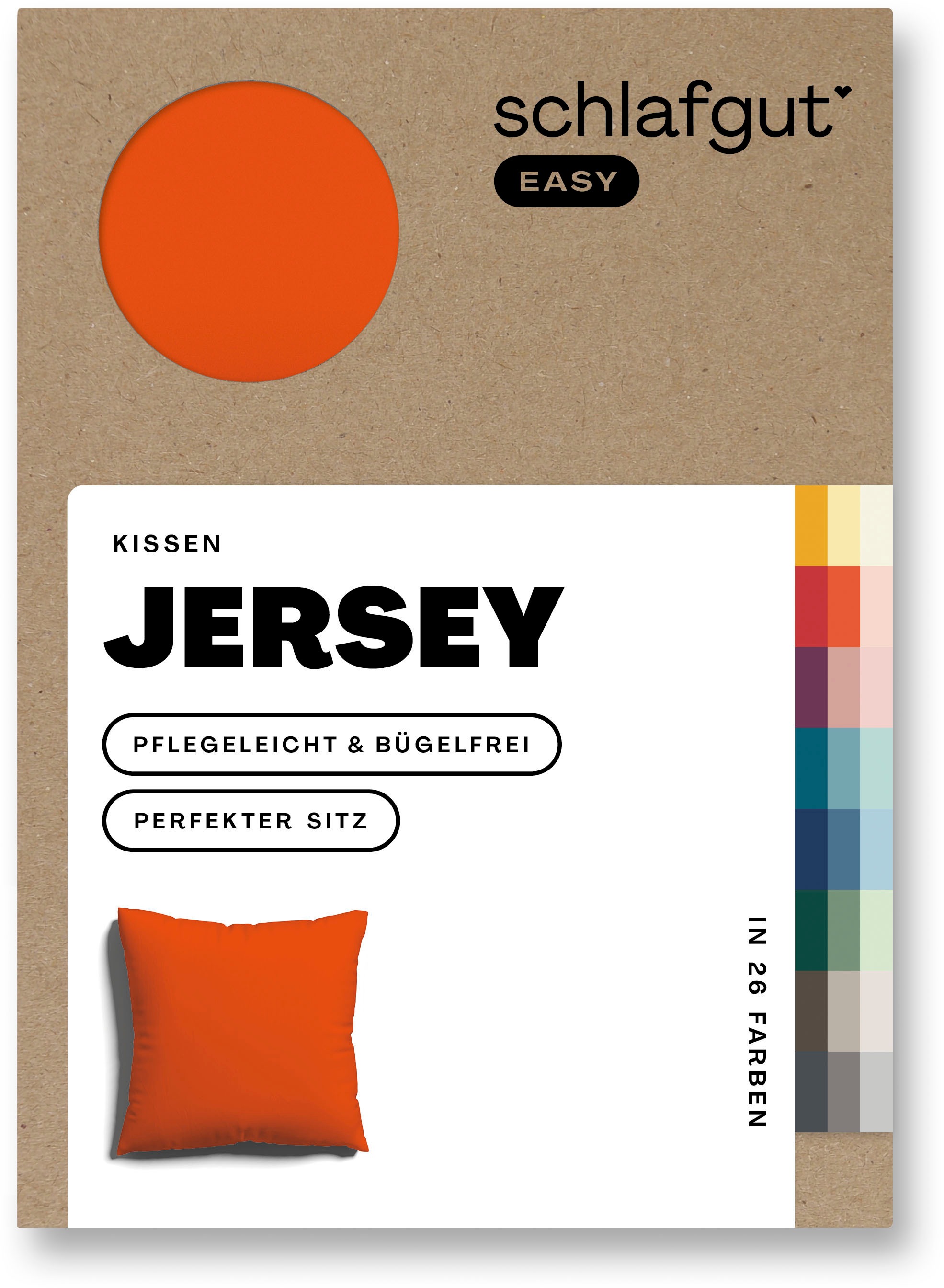 Schlafgut Kissenbezug »EASY Jersey«, (1 St.), Kissenhülle mit Reißverschluss, weich und saugfähig, Kissenbezug