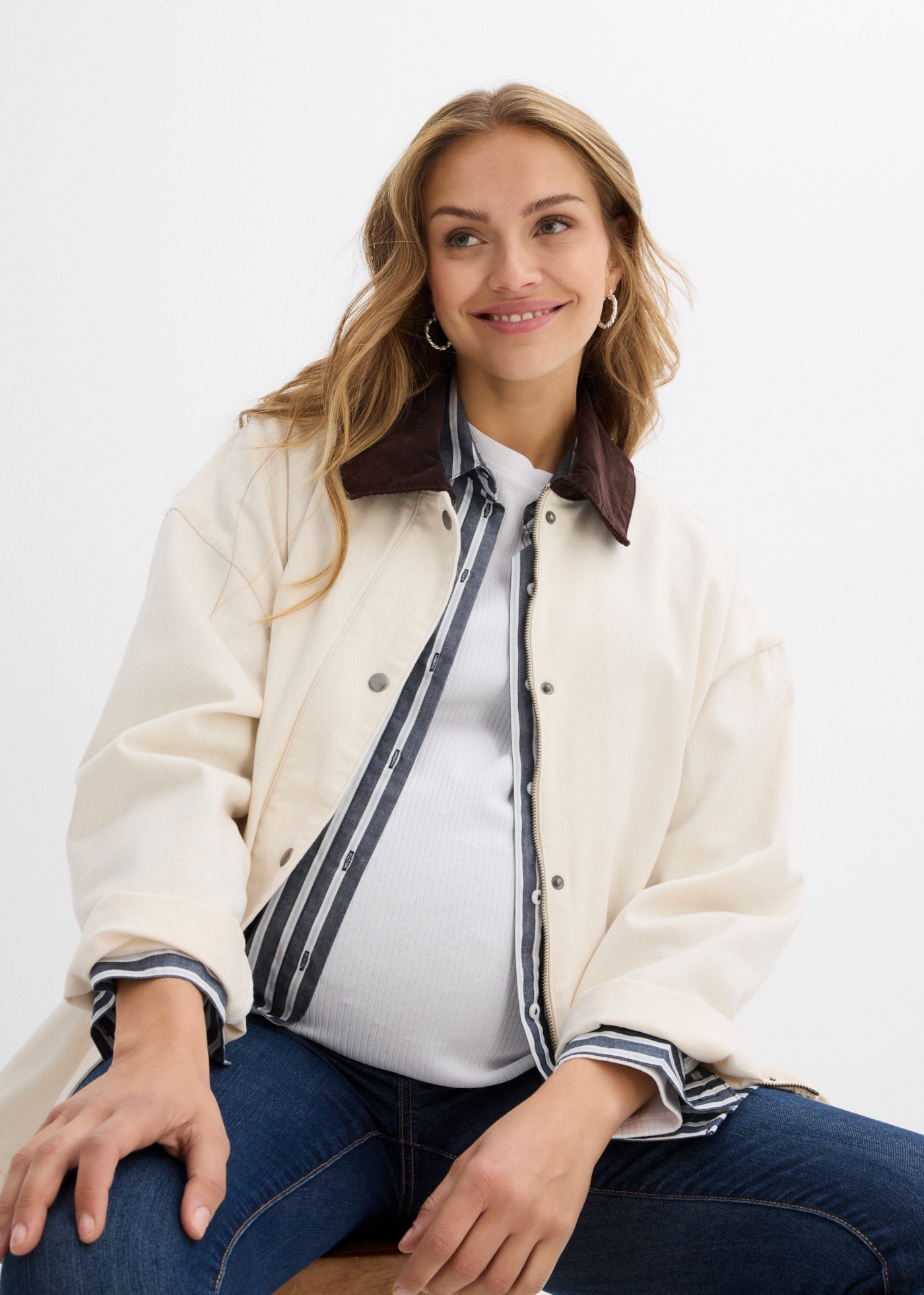 bonprix Umstandsjeans mit 5-Pocket-Design, aus Baumwolldenim, Skinny Fit