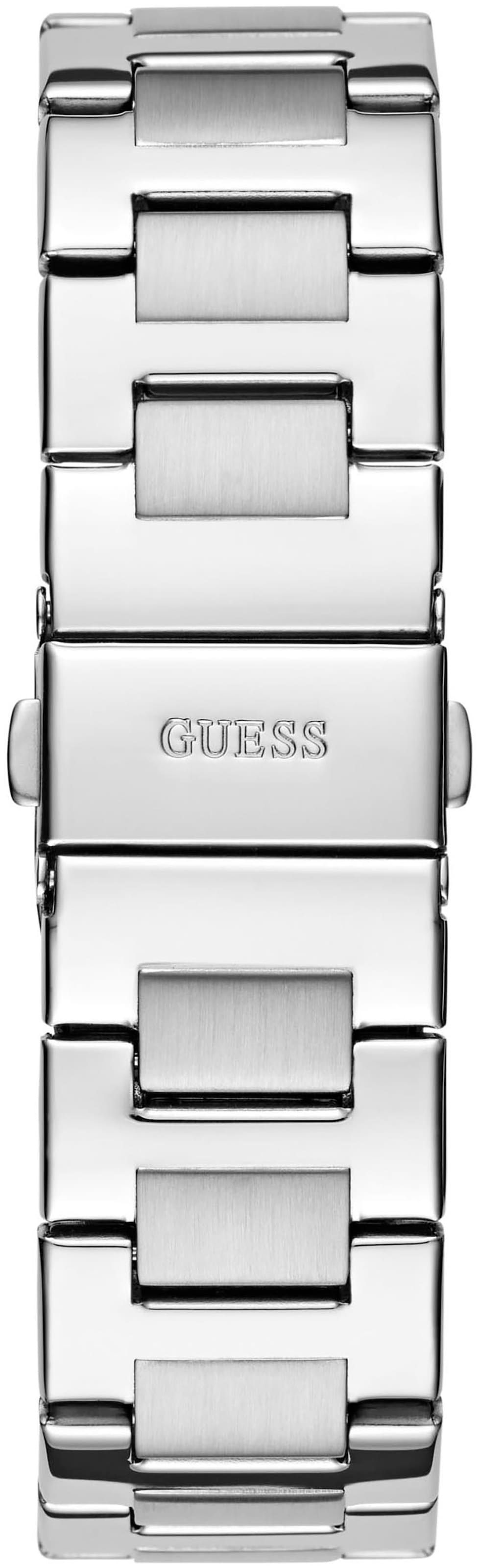 Guess Multifunktionsuhr »EQUALITY«, Quarzuhr, Armbanduhr, Damen, Herren, unisex, Datum, Edelstahlarmband