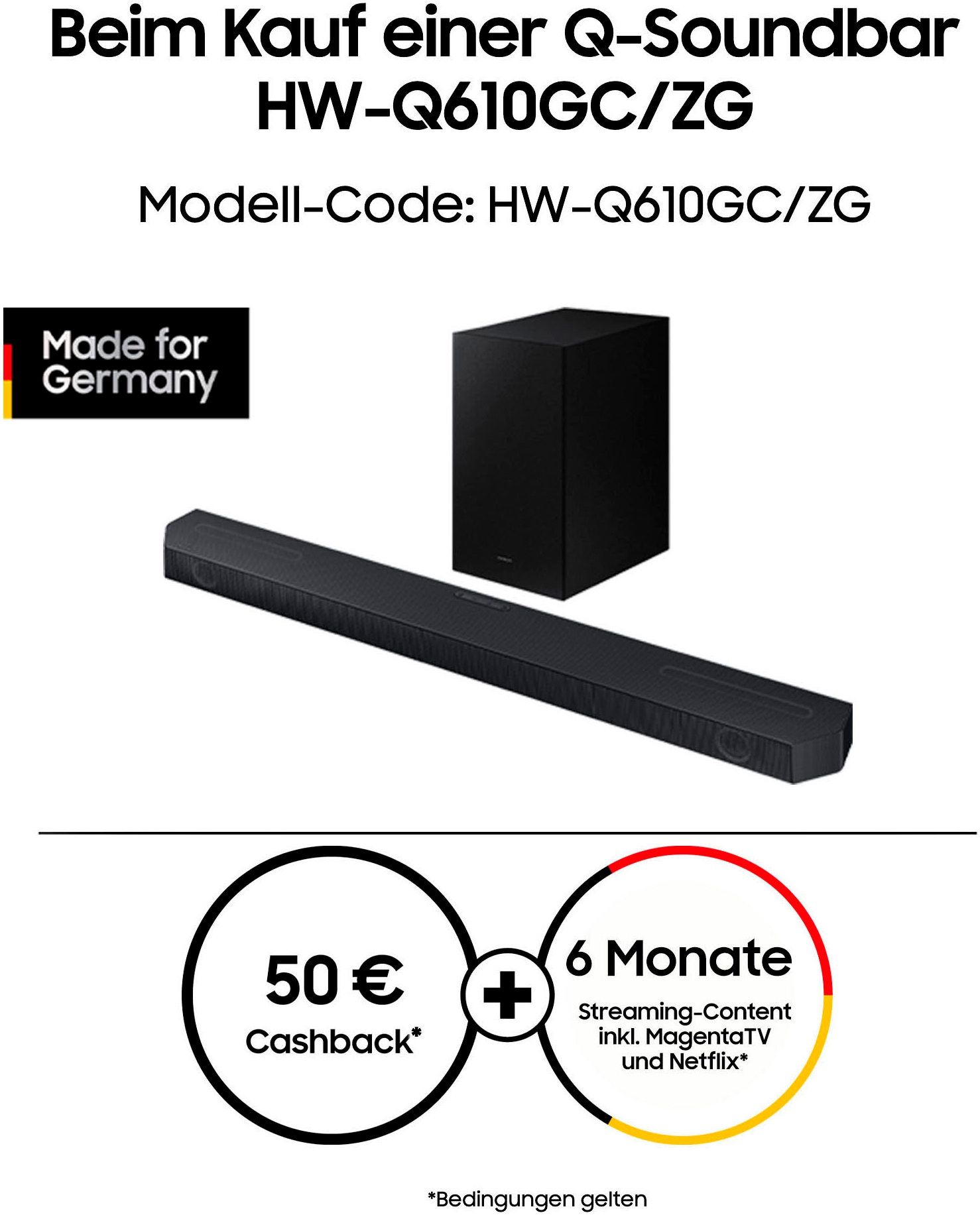 Samsung Soundbar »HW-Q610GC«, 3.1.2-Kanal Sound System,Dolby Atmos & DTS:X,Adaptive Sound