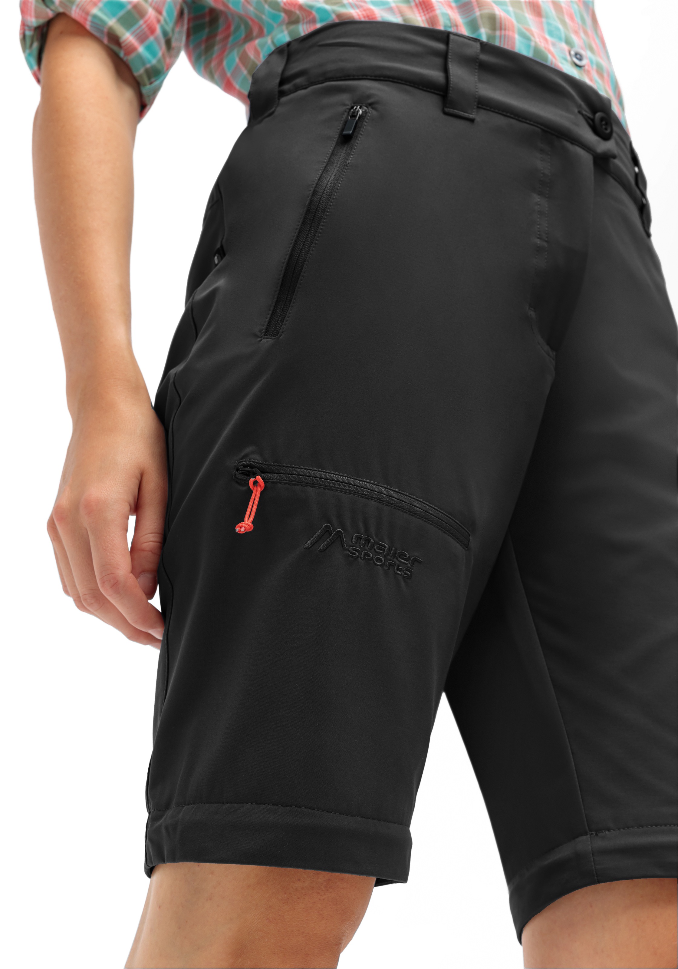 Maier Sports Outdoorhose »Nata Zip Loop«, Damen Wanderhose, Zip-Off Funktionshose, 3 Taschen, Regular Fit