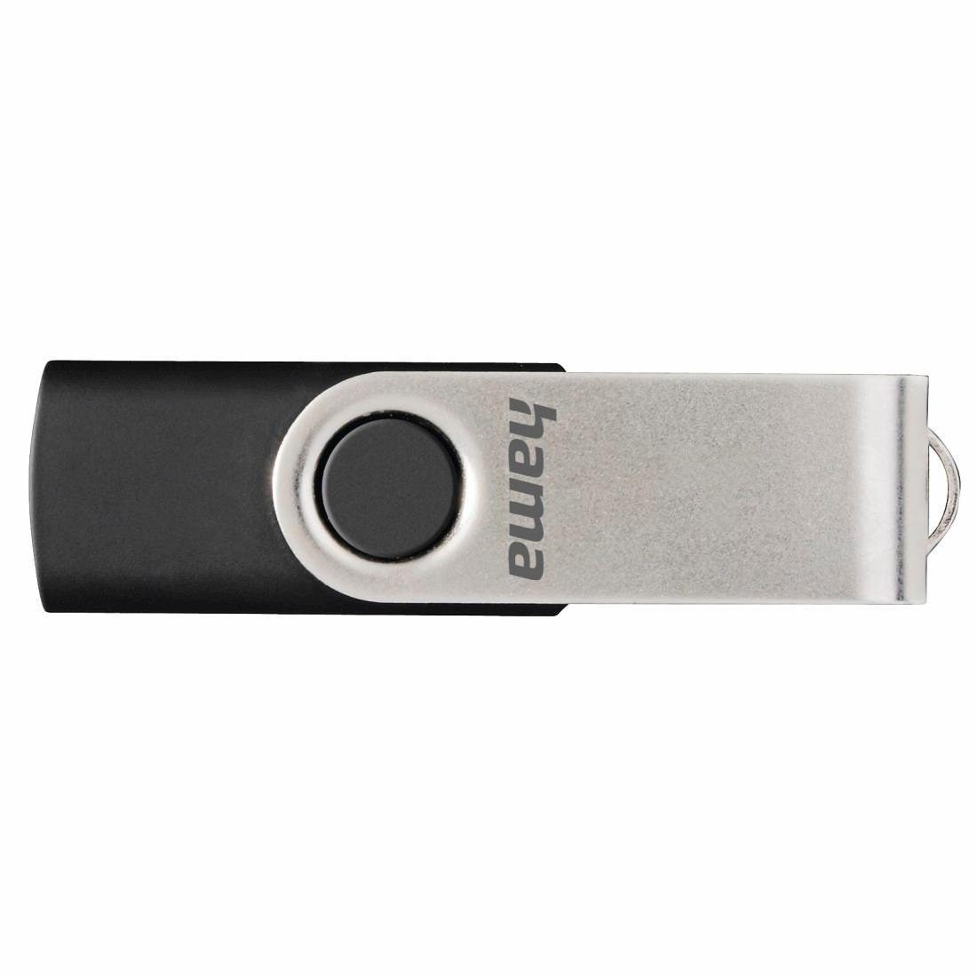 Hama USB-Stick »Rotate, USB 2.0, Schwarz/Silber«, (USB 2.0)