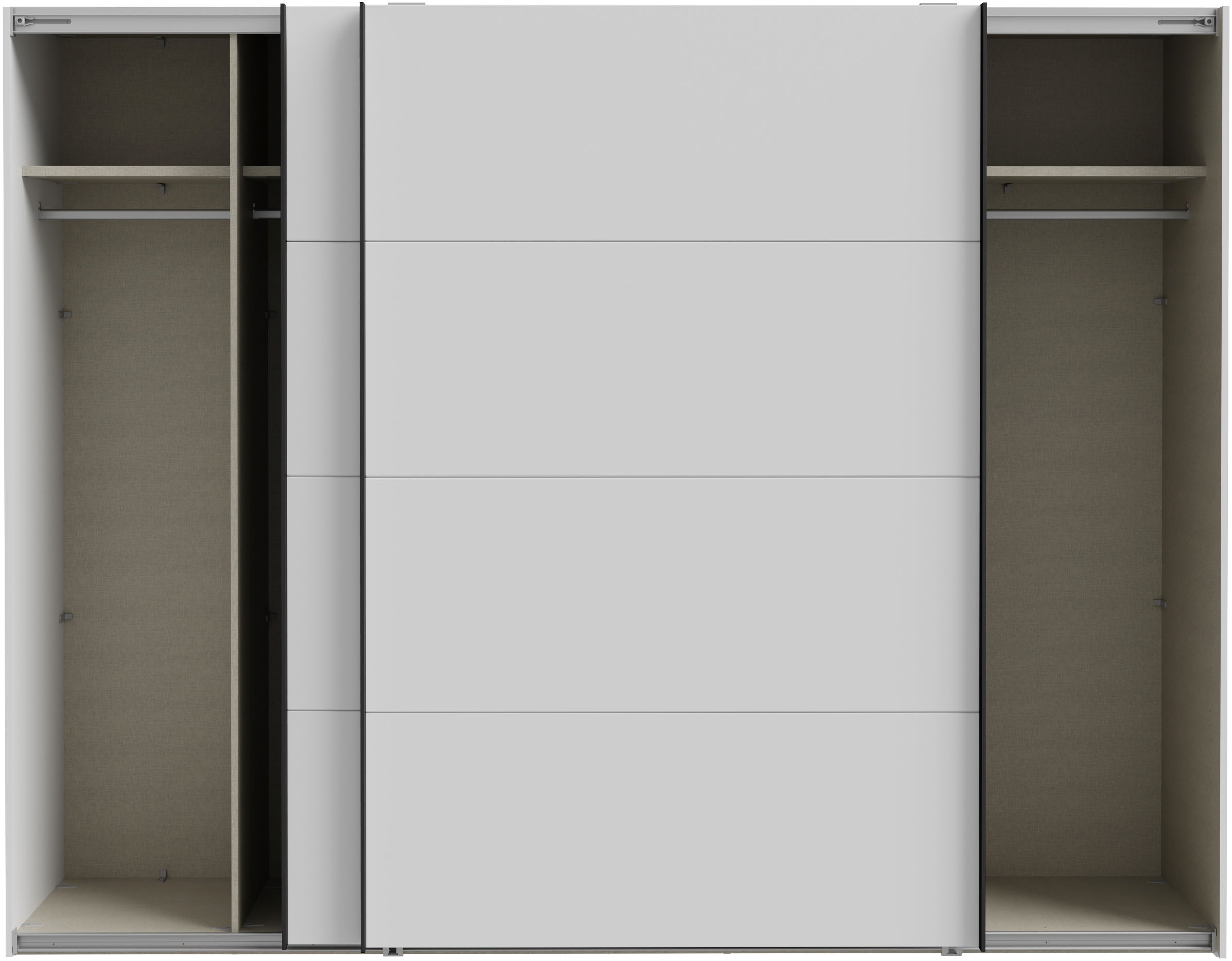 FORTE Schwebetürenschrank, Schwebetürenschrank, Stauraum Vielzahl an Zubehör