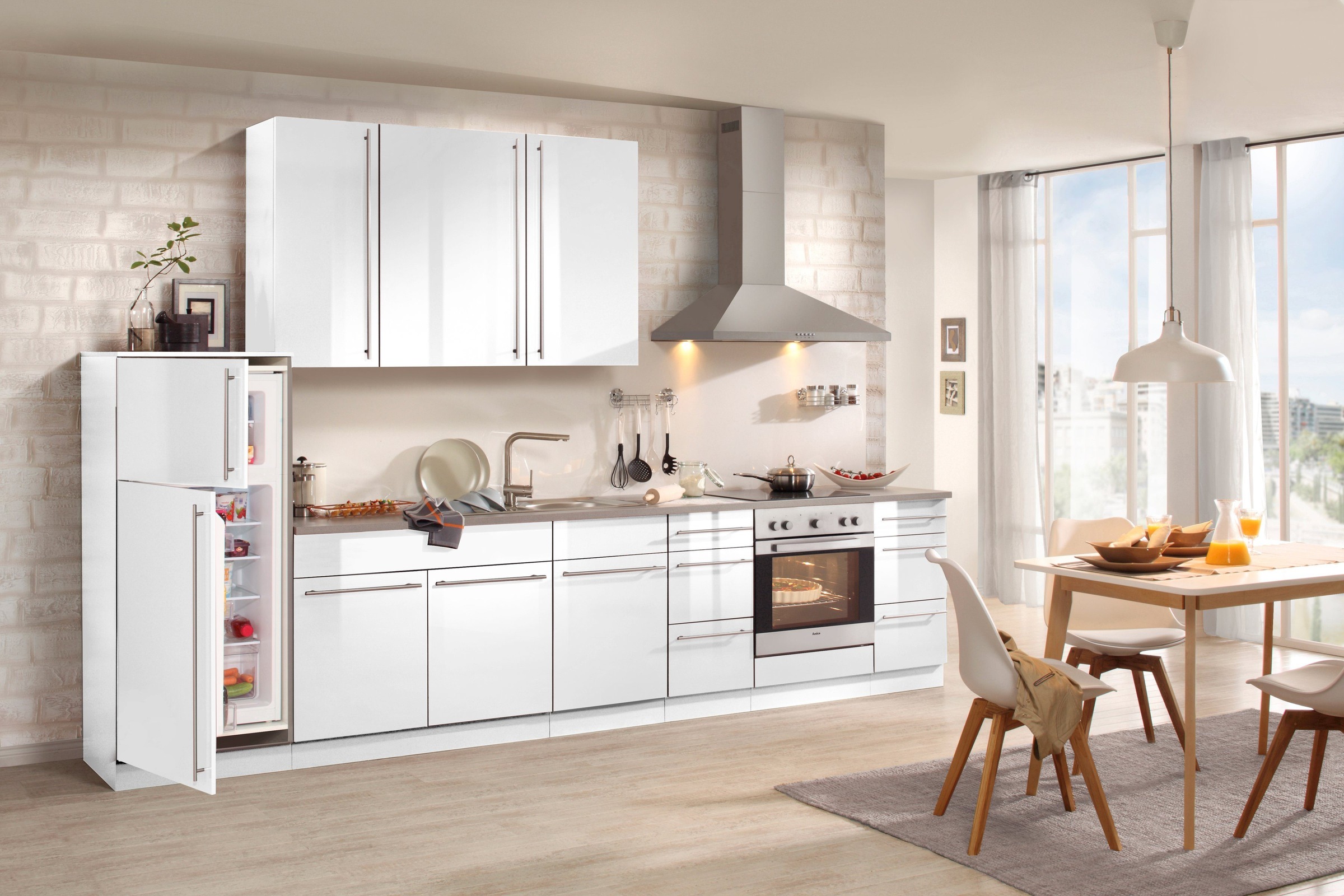 wiho Küchen Spülenschrank »Chicago« 100 cm breit, inkl. Einbauspüle aus Edelstahl