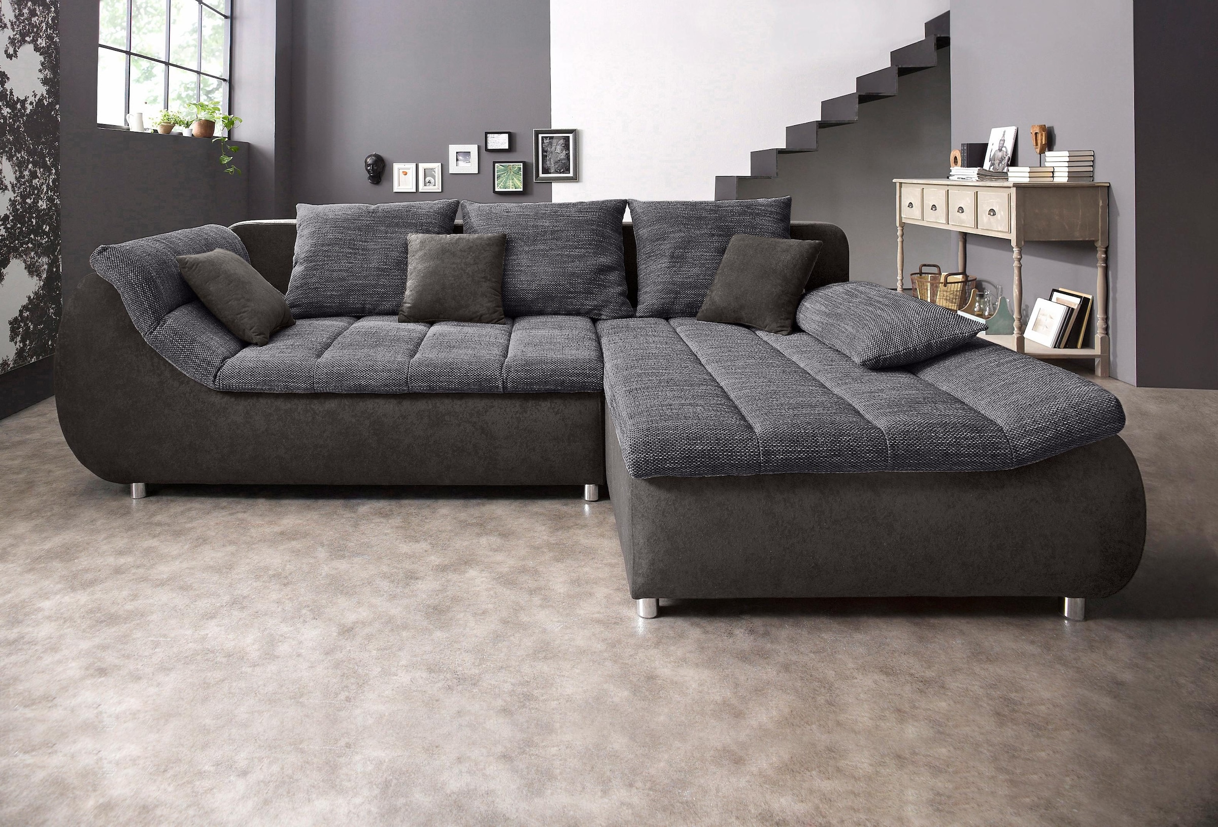 hülsta sofa 2,5-Sitzer »hs.450«, Breite 184 glänzend, chromfarben auf Fuß niedrig, Raten kaufen cm Armlehne