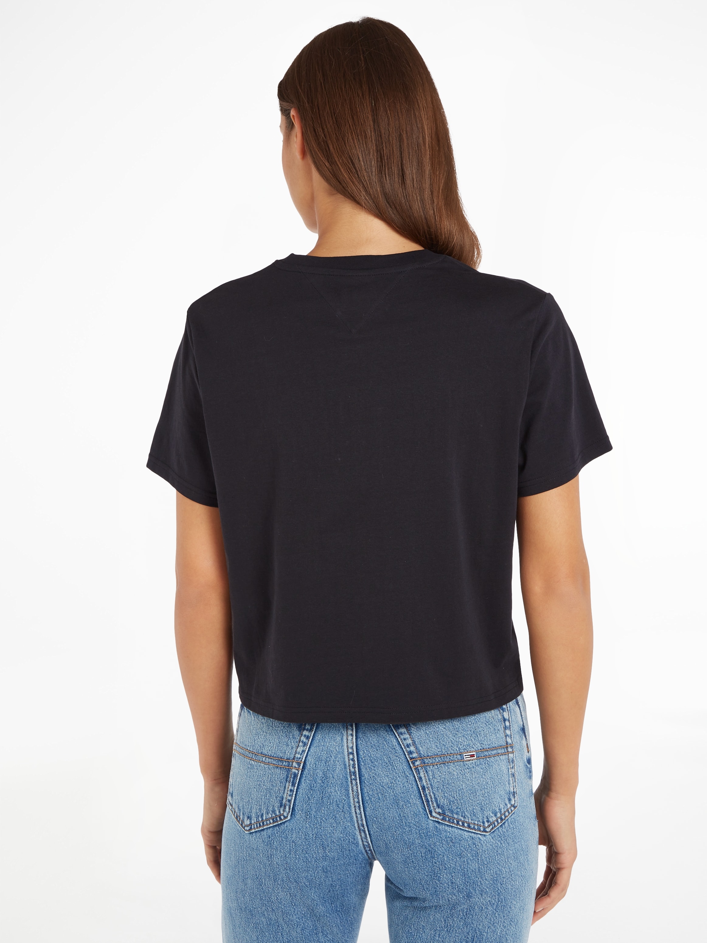 Tommy Jeans T-Shirt »TJW mit CLS TJ ♕ TEE«, bei gestreifter Logostickerei 2 LUXE