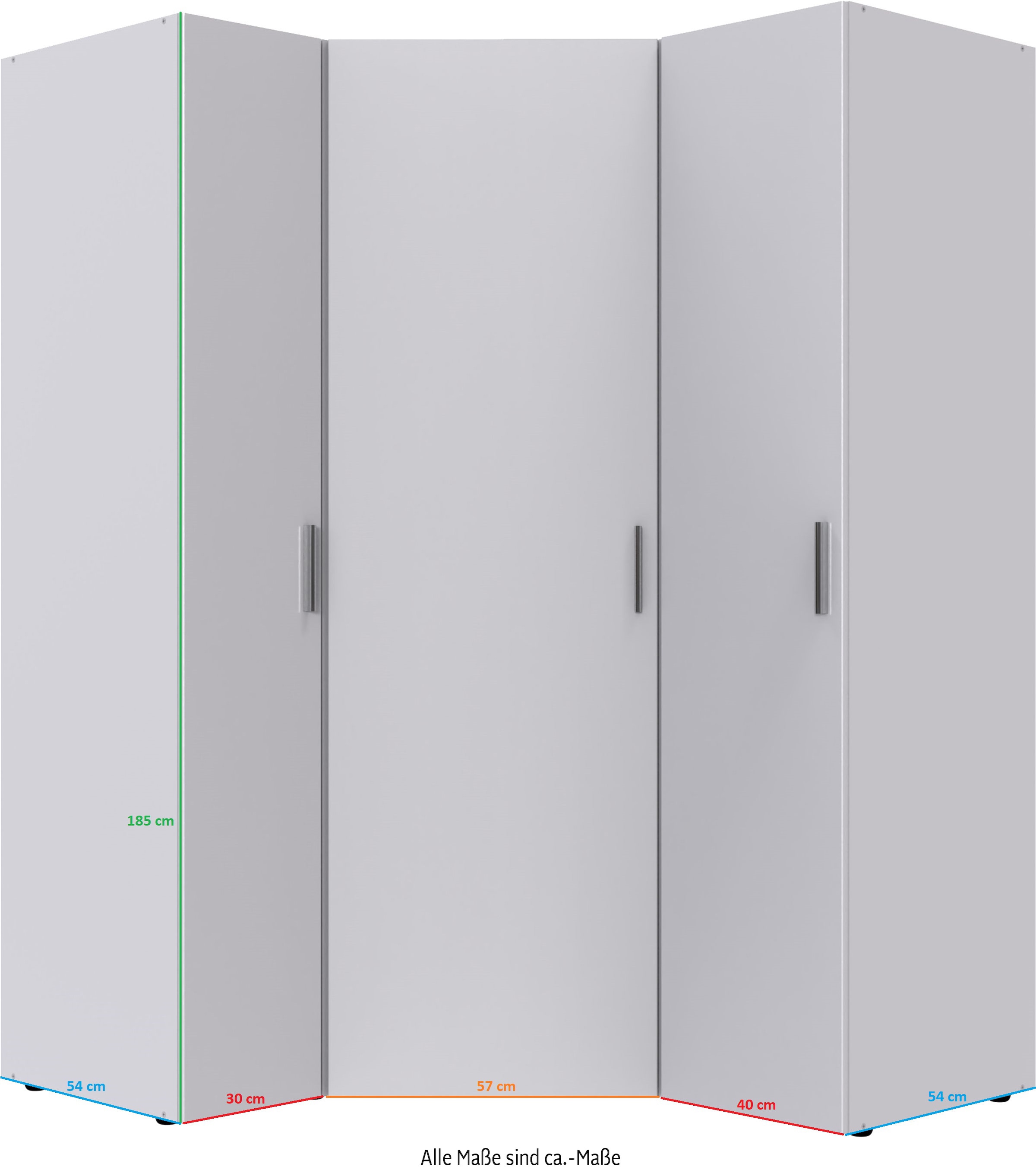 Wimex Schranksystem »Münster«, (Spar-Set, 3tlg: Eckschrank+ 2 Schränke 30cm und 40cm breit), Mehrzweckschrank