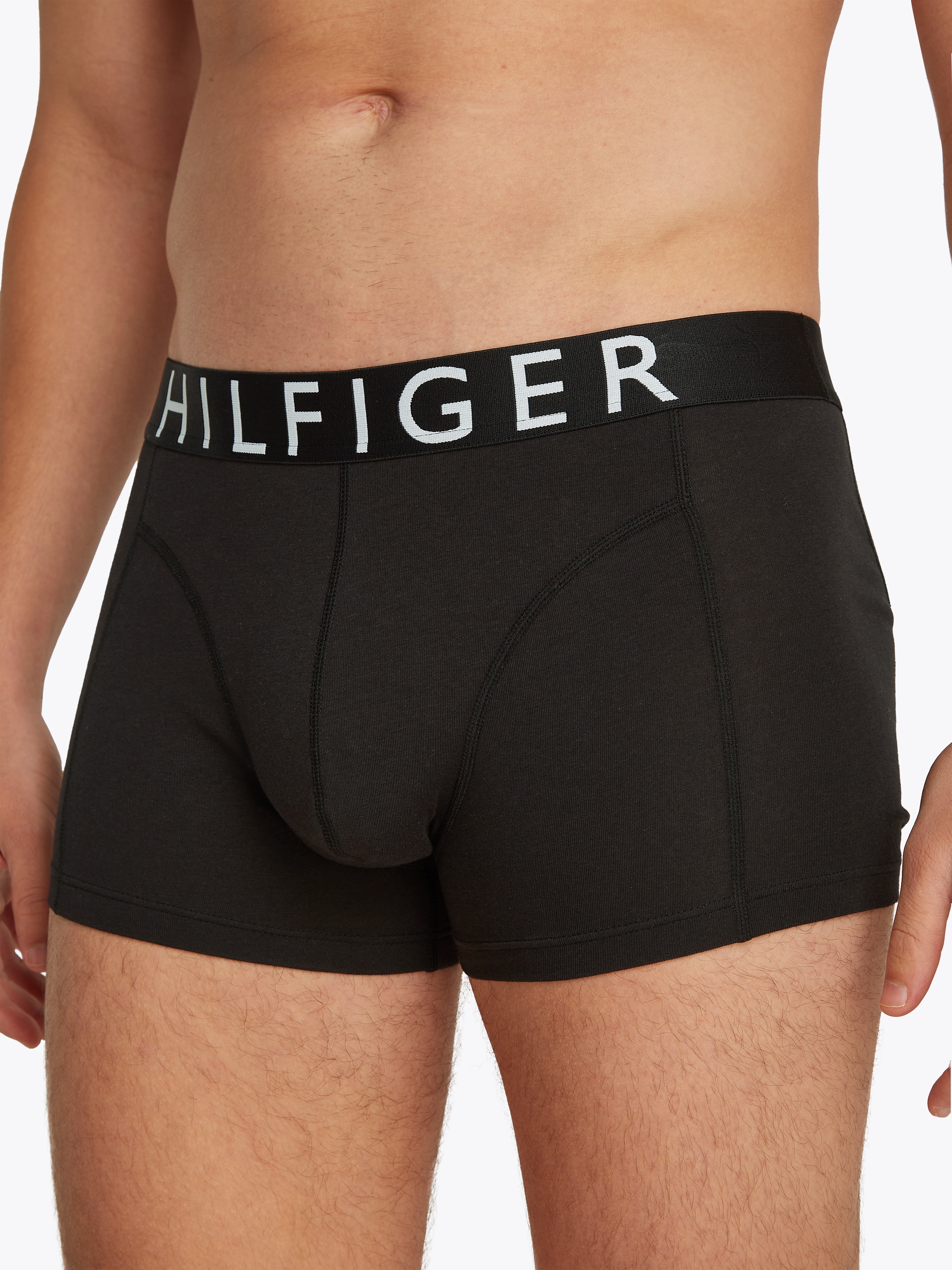 Tommy Hilfiger Underwear Trunk »mit Kontrast-Logo-Taillenbund«, (3 St.), aus Stretch-Baumwolle, normale Leibhöhe