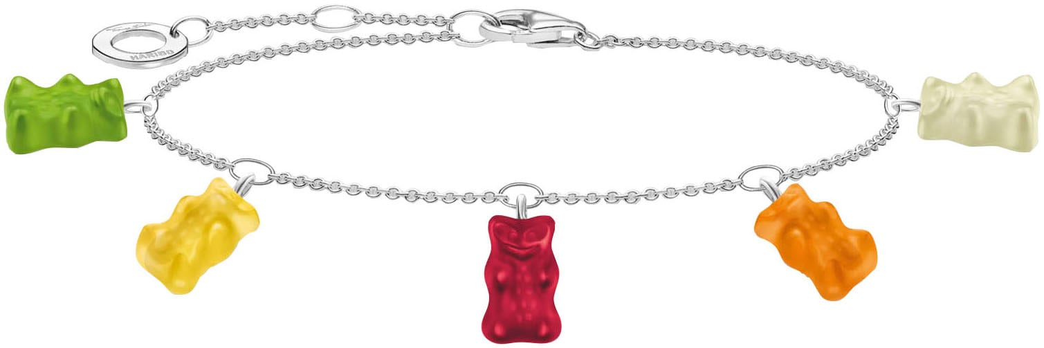 THOMAS SABO Armband »THOMAS SABO x HARIBO Schmuck: Armband mit Goldbären bunt« mit Kristallglas