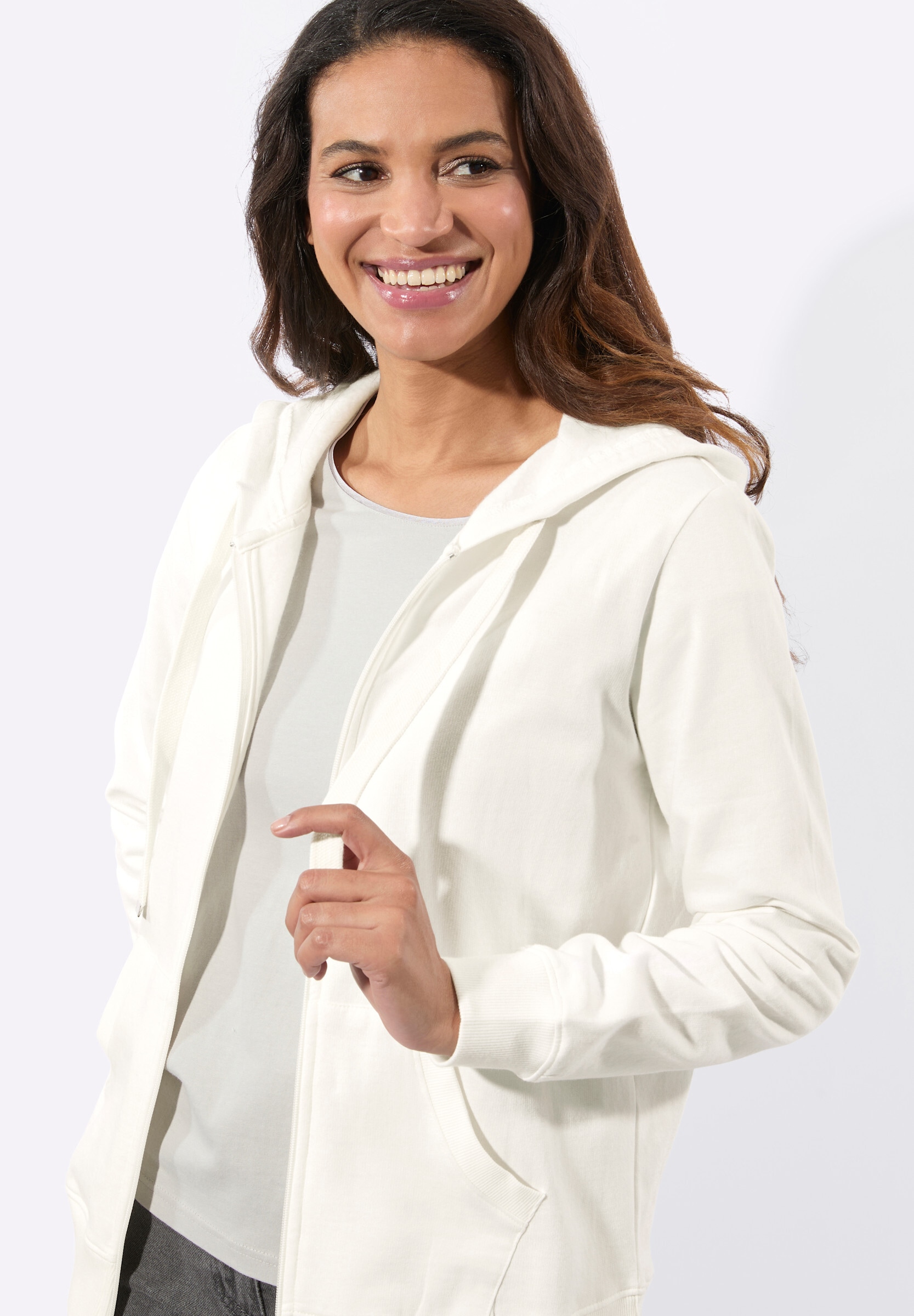 Witt Shirtjacke »Sweatjacke Sweatjacke mit Känguru-Taschen«