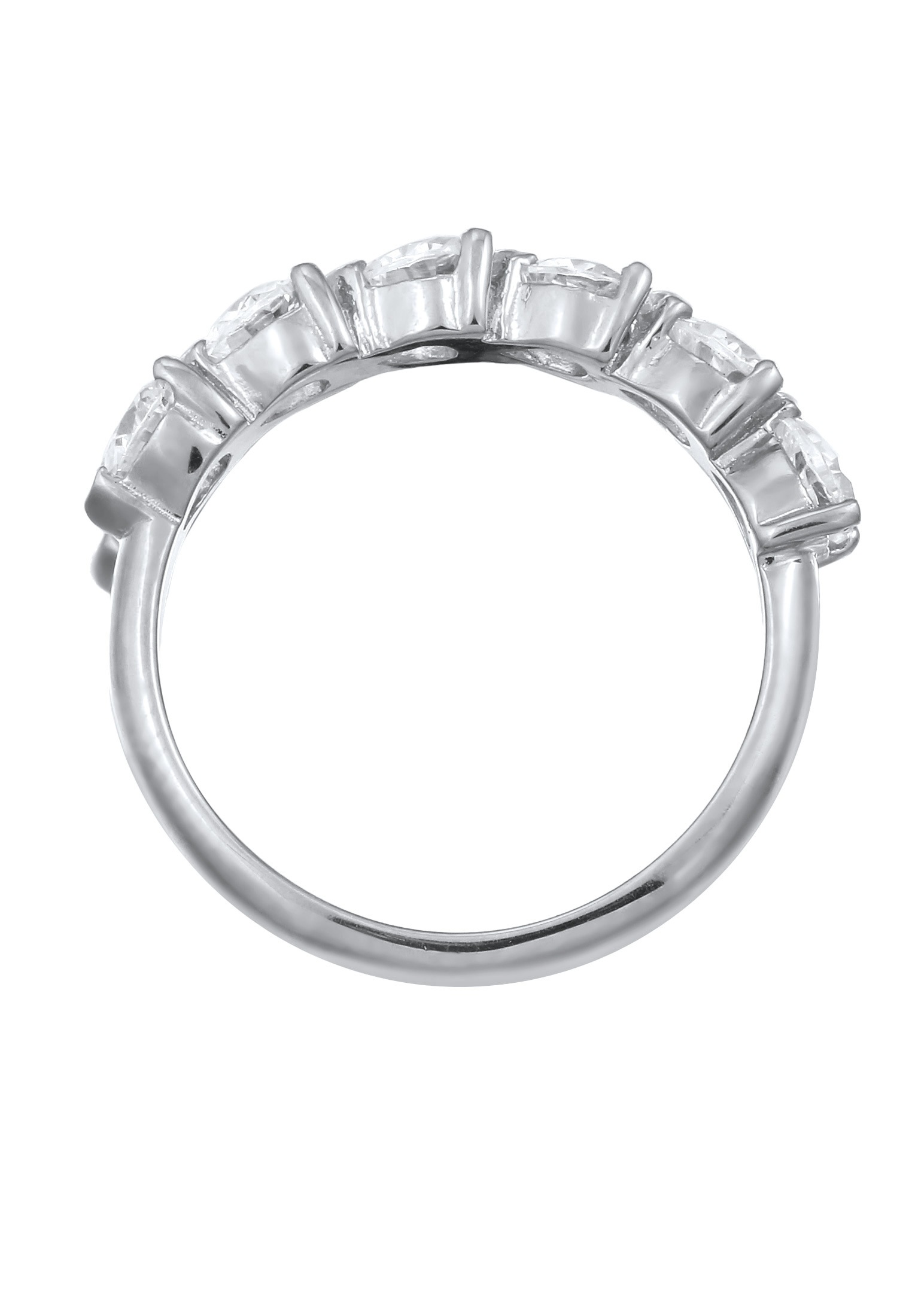 Elli Silberring »Ring Herz Zirkonia Weiß 925 Sterling Silber«
