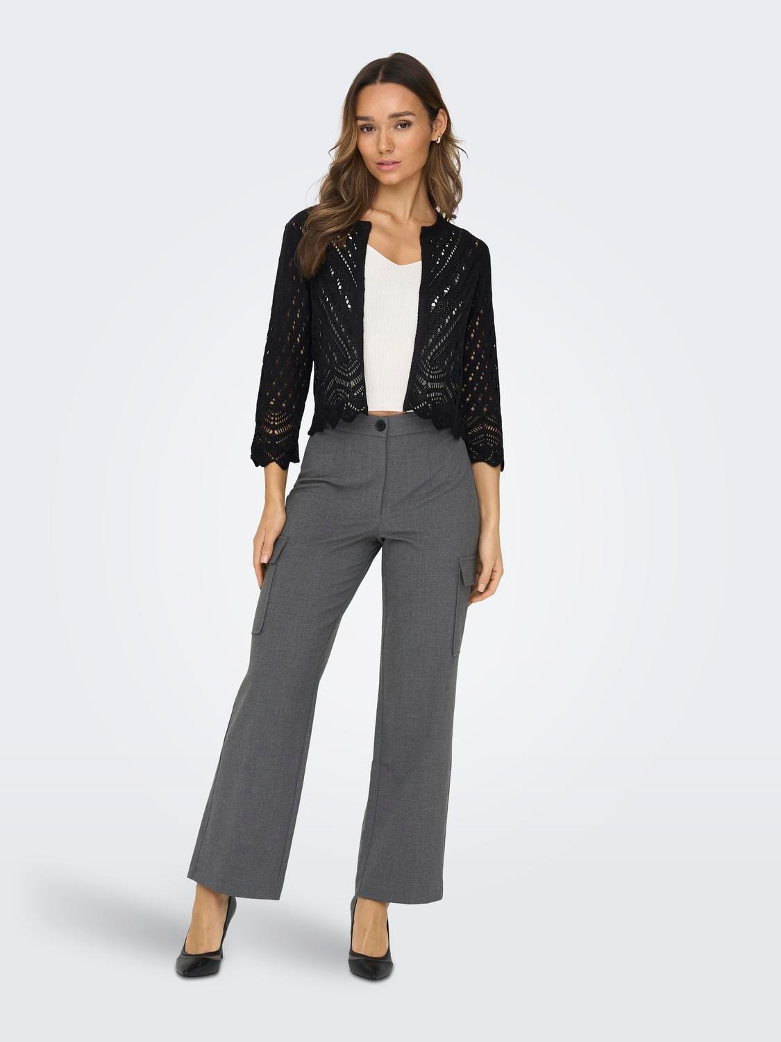 JDY Strickjacke »JDYSUN 3/4 CROPPED CARDIGAN KNT NOOS«