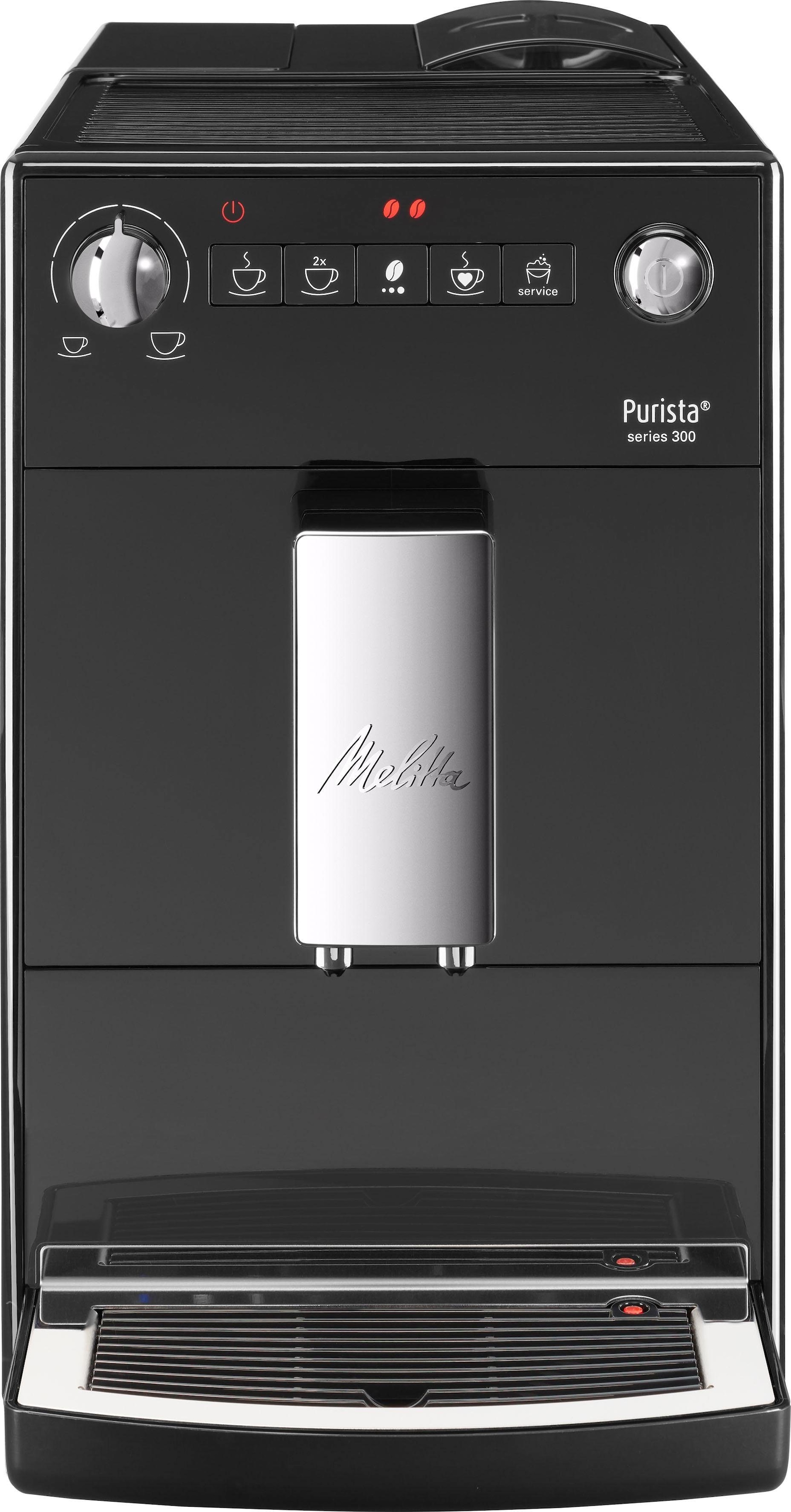 extra & Melitta »Purista® Jahren schwarz«, mit Lieblingskaffee-Funktion, Kaffeevollautomat F230-102, 3 Garantie XXL leise kompakt