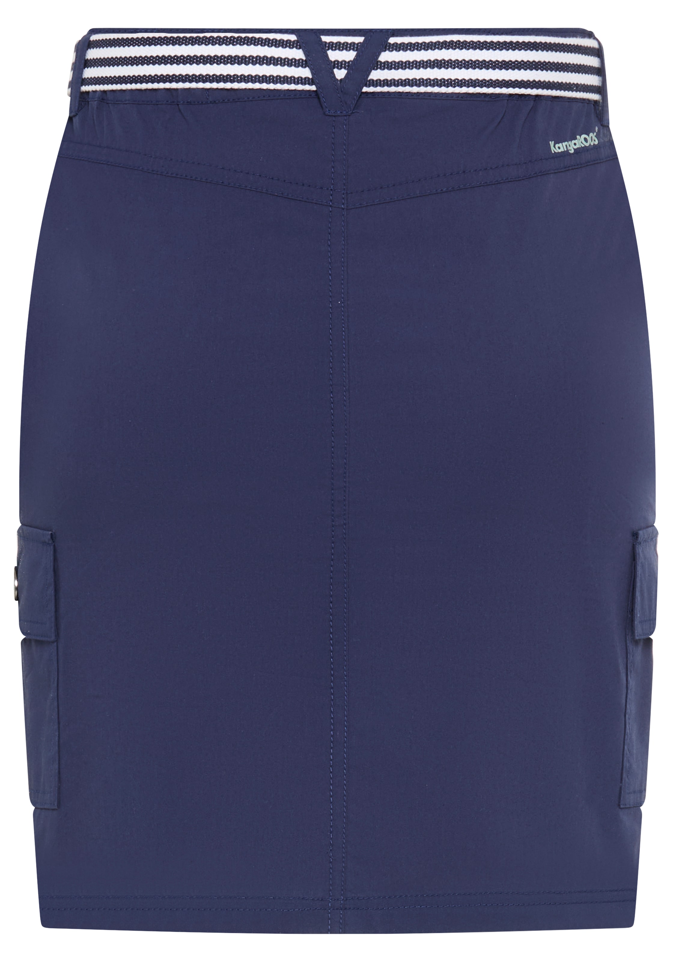 KangaROOS Cargorock mit Gürtel, kniefrei, aus Popeline, mit Eingrifftaschen