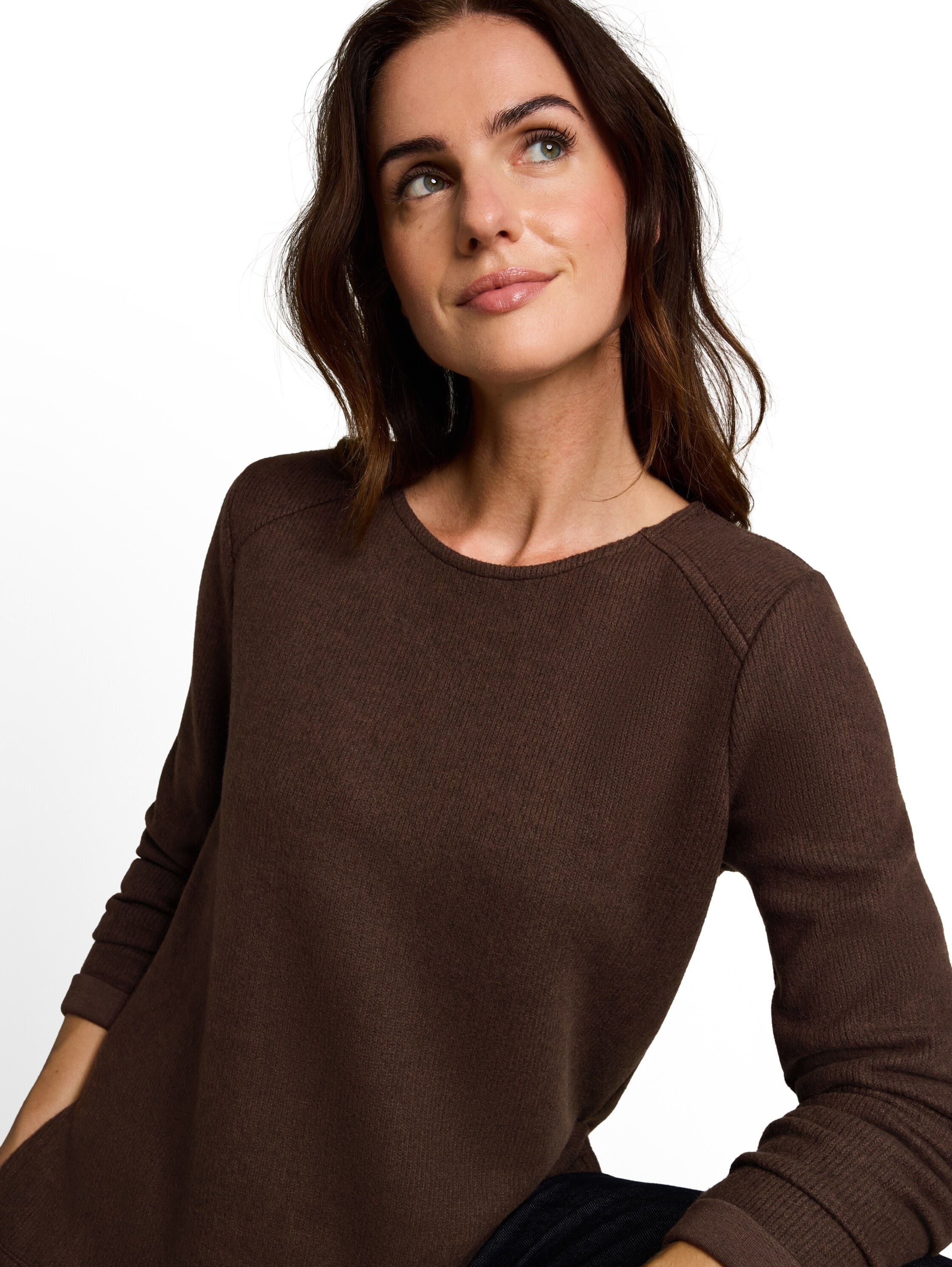 TOM TAILOR Sweater , mit feiner Rippstruktur / Rollkanten / Rundhals
