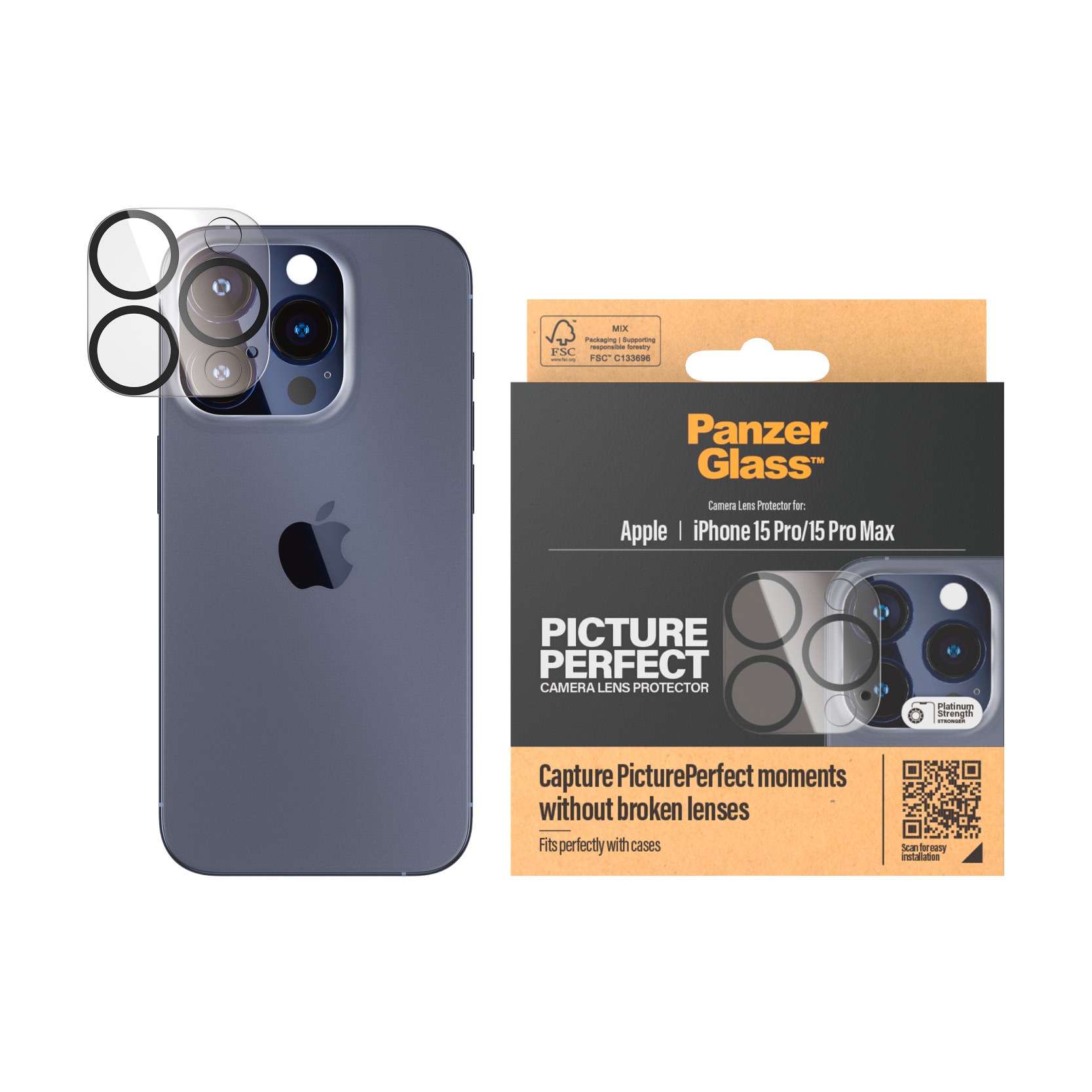 PanzerGlass Kameraschutzglas »PicturePerfect Camera Protector« für iPhone 15 Pro;iPhone 15 Pro Max