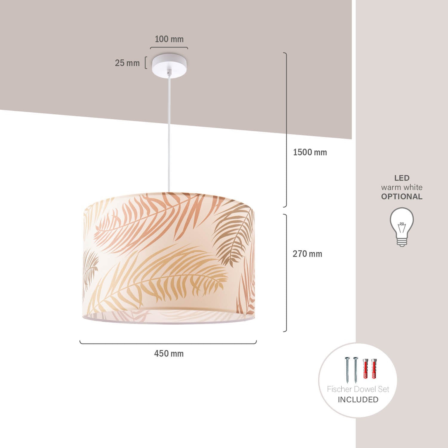 Paco Home Pendelleuchte »Kuba 123« E27 Hängelampe Esstisch Wohnzimmer Modern Lampe Kinderzimmer Jungle