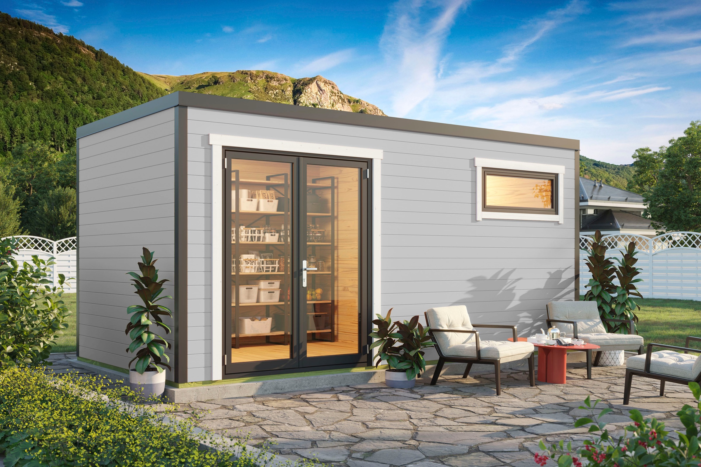 LASITA MAJA Gartenhaus »SARDINIA«, (Set, inkl. Fussbodenbretter zum verlegen)