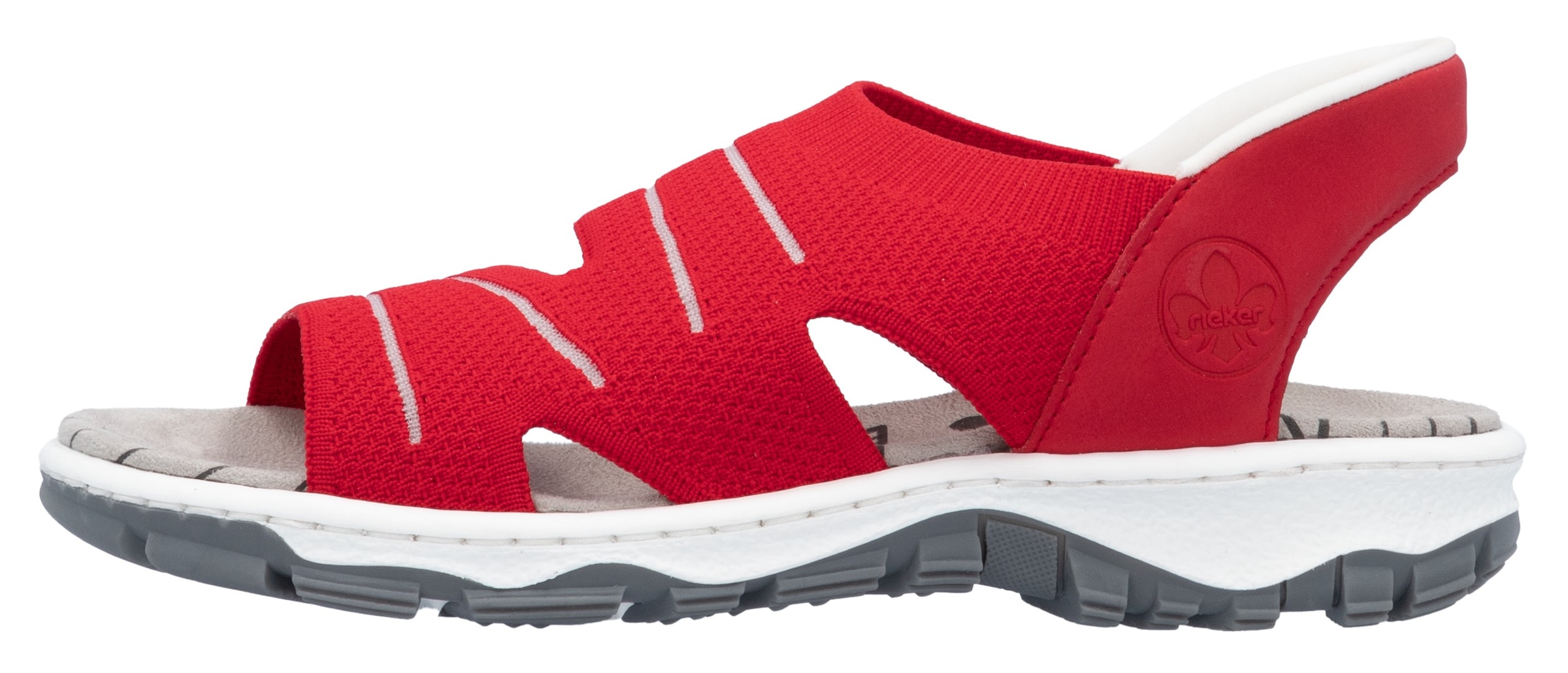 Rieker Sandale, Trekkingsandale, Outdoorsandale, Sommerschuh mit Elastik-Einschlupf