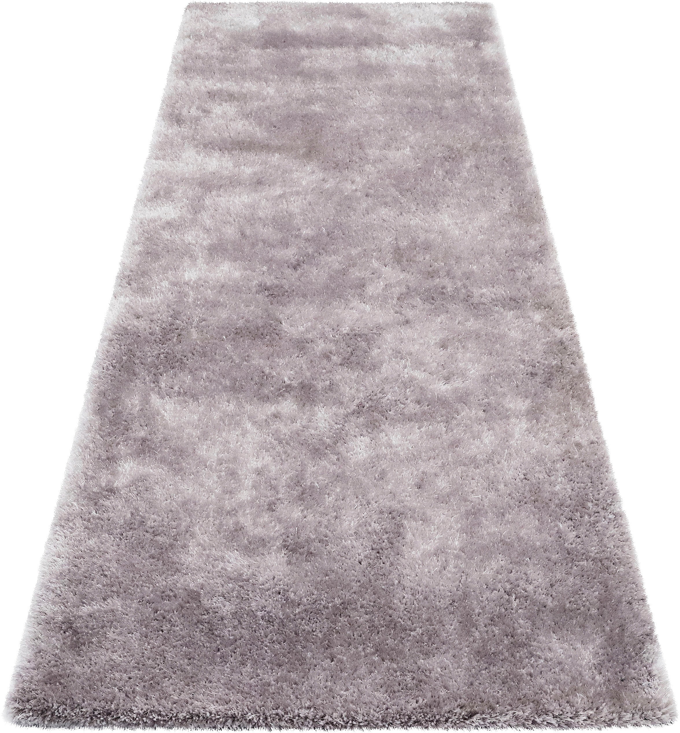Bruno Banani Hochflor-Läufer »Dana Teppich, Kundenliebling«, rechteckig, 30 mm Höhe, Brücke, uni, weich, Mikrofaser, Diele, Flur, Wohnzimmer, Schlafzimmer