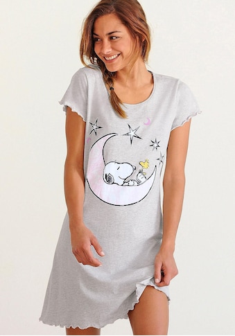 Peanuts Nachthemd, mit Snoopy-Print und Kräuselsäumen kaufen