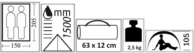 EXPLORER Kuppelzelt »Monodome«, 2 Personen