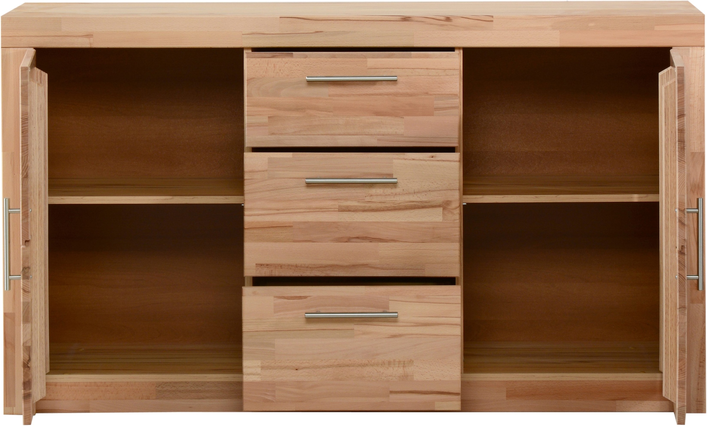 VOGL Möbelfabrik Sideboard »Toronto«, Breite 140 cm, teilmassiv, Metallgriff, Made in Germany
