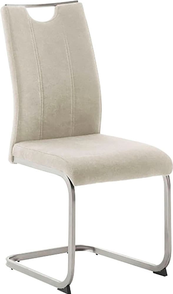 MCA furniture Freischwinger »MCA TERESINA Schwingstuhl mit Griffloch«, Feingewebe, (4er-Set), Schwingstühle mit Griffloch, Komfortsitzhöhe von ca. 48 cm