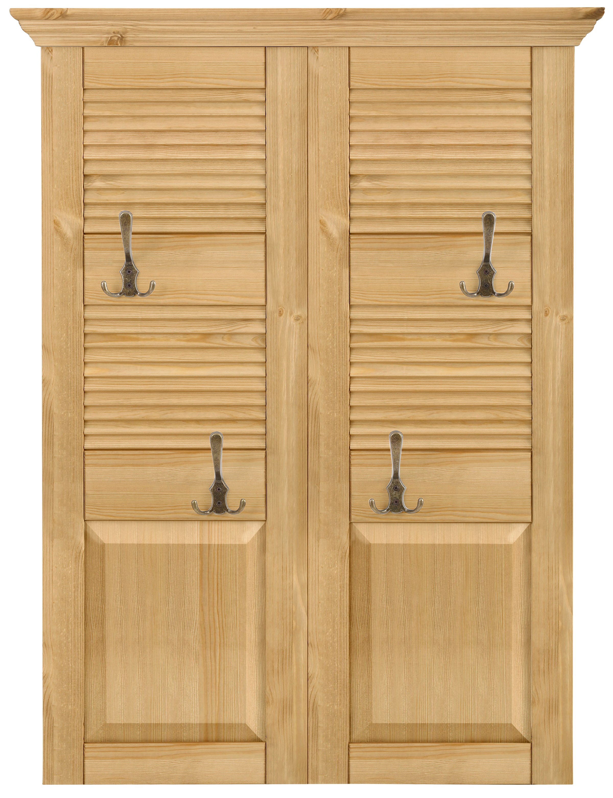 Home affaire Garderobenpaneel »Ayanna« Breite 84 cm, mit 4 Doppelhaken, aus massiver Kiefer, FSC®