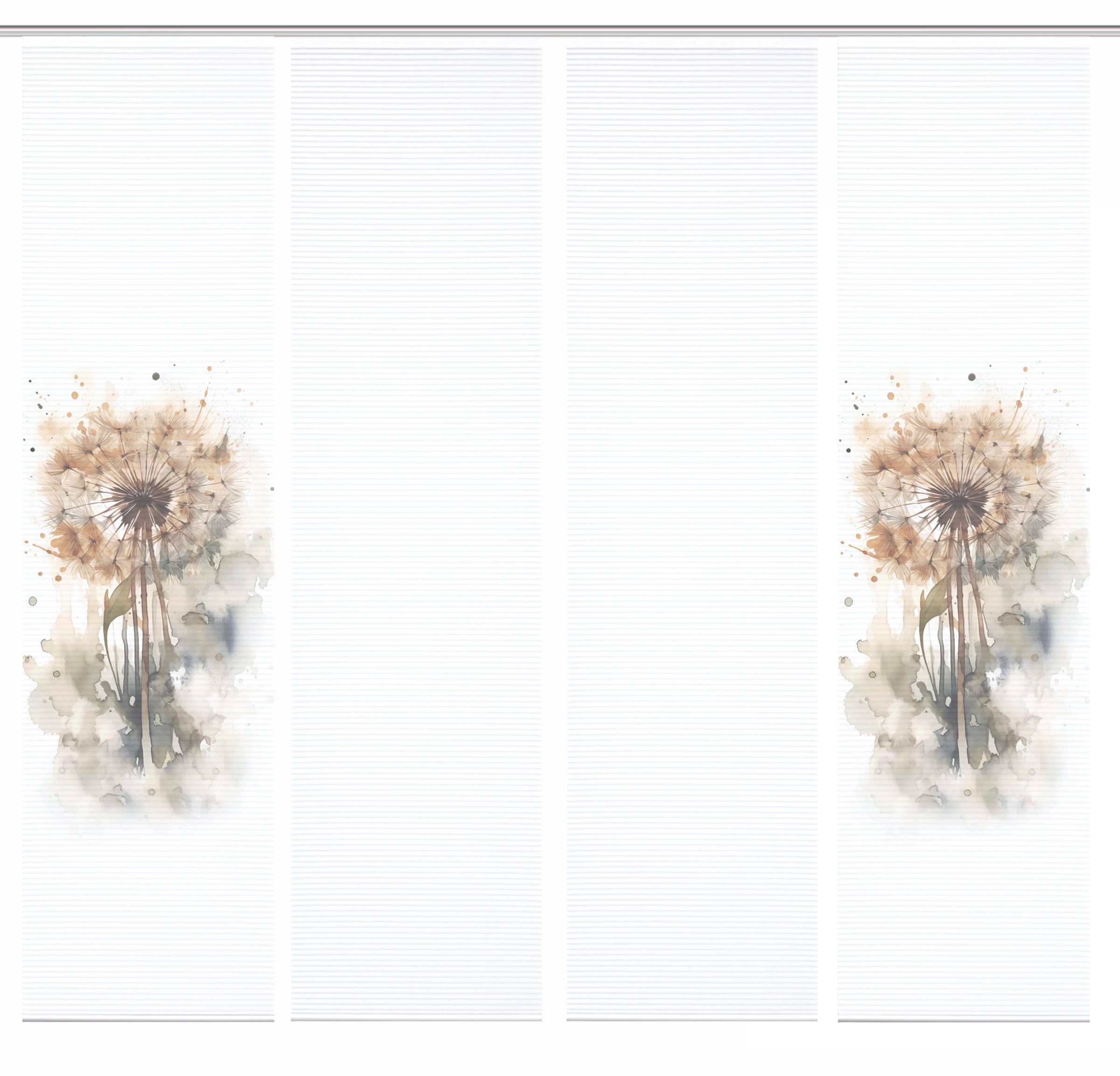 HOME in green Schiebegardine »AMARANDE« Paneelwagen 4 Stk. tlg. Bambusoptik, SET, recycelt, Digitaldruck