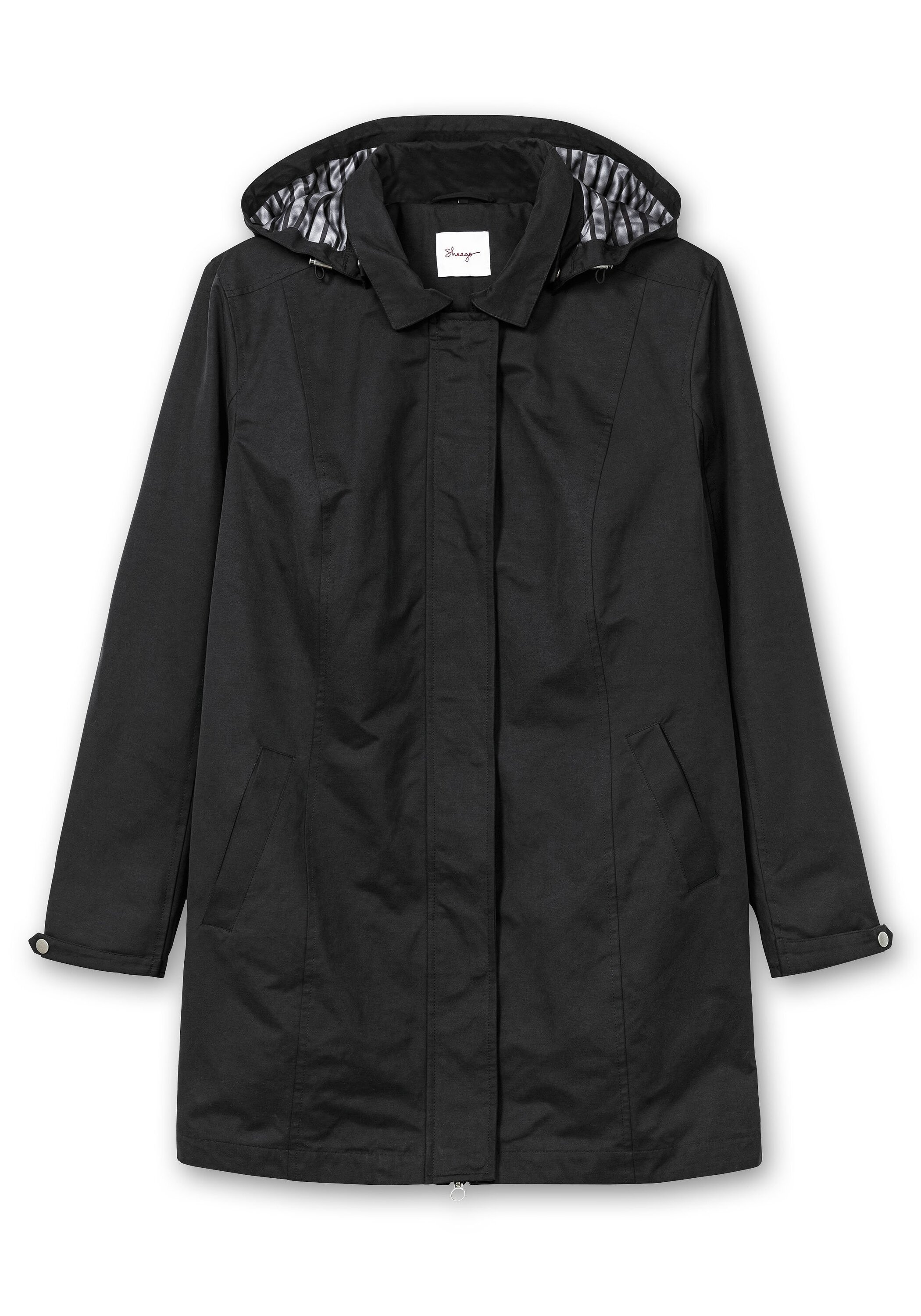 Sheego Outdoorjacke »Parka mit gestreiftem Futter, wasserabweisend«