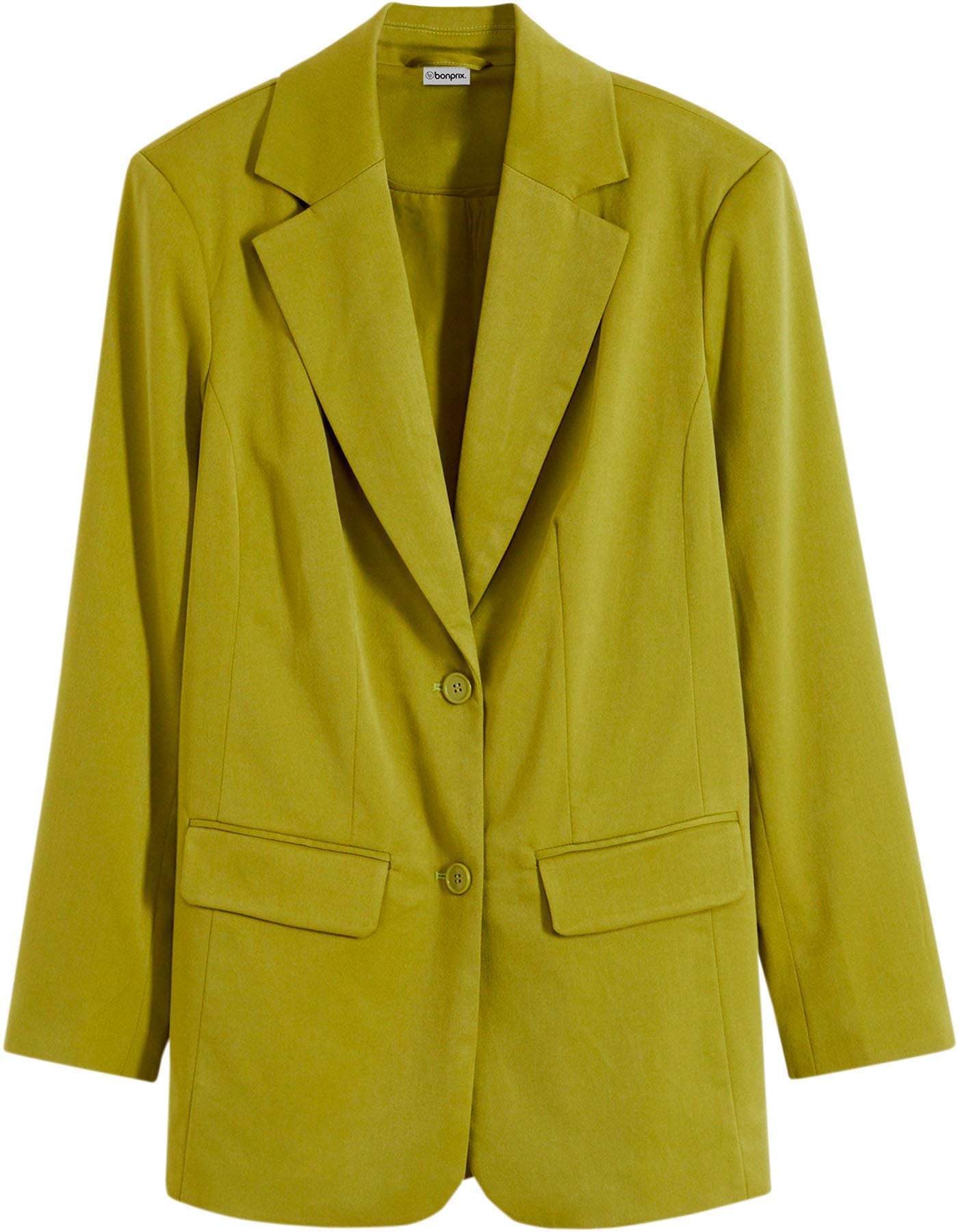 bonprix Longblazer trendiger Look, Oversize Passform, aus Viskose-Mix, unifarben