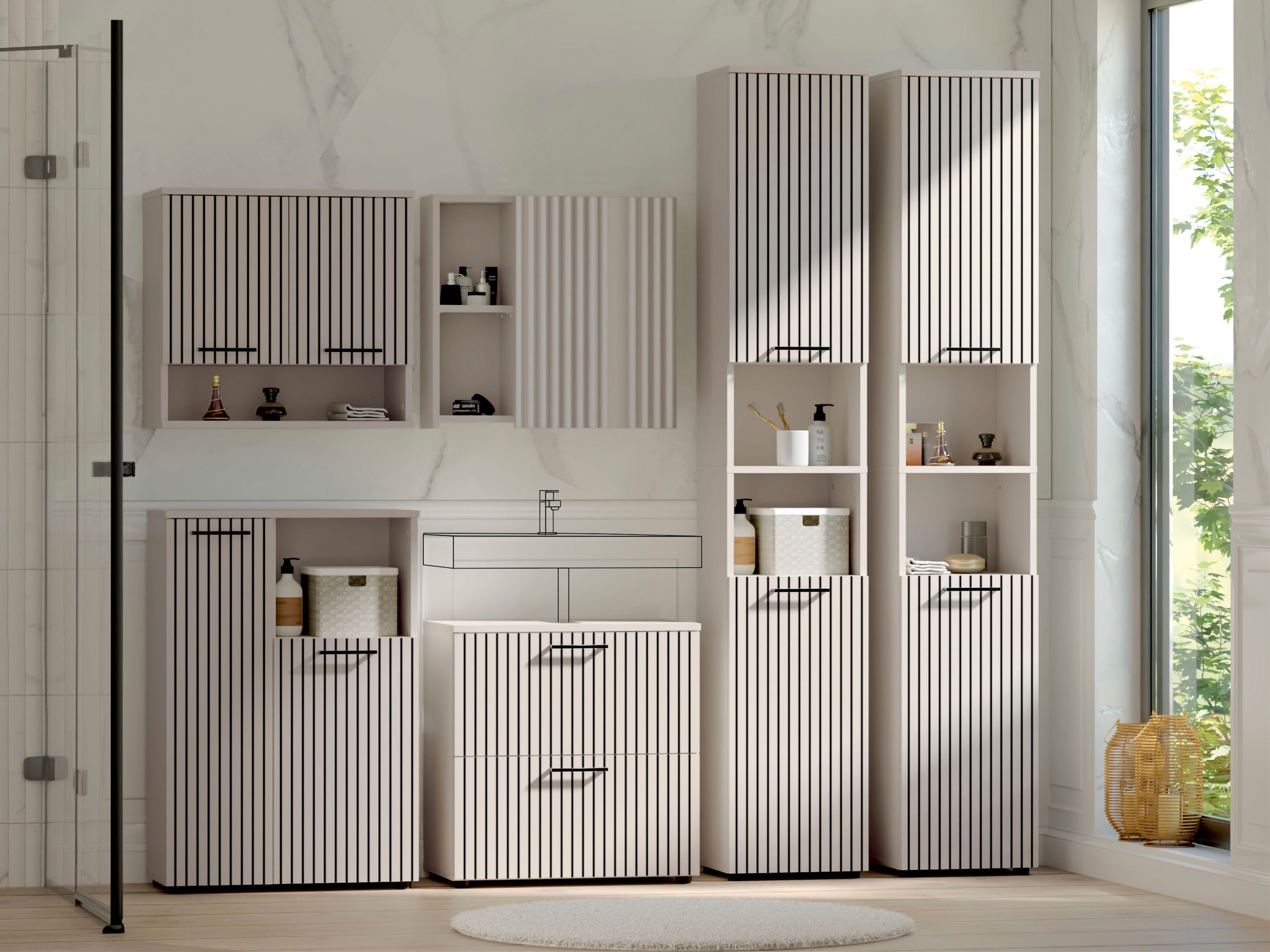 RESPEKTA Badezimmer-Set »Tilda« 6 Stk. tlg.
