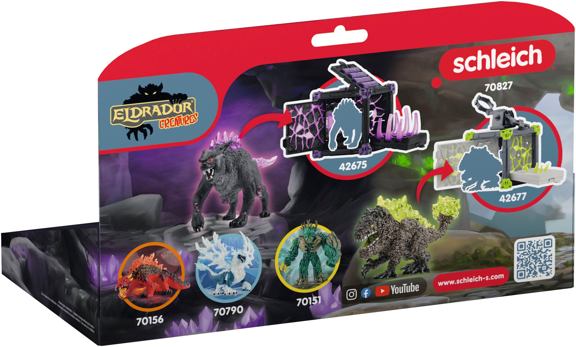 Schleich® Spielfigur »ELDRADOR® CREATURES, Schattenluchs vs. Felsbrecher (70827)«