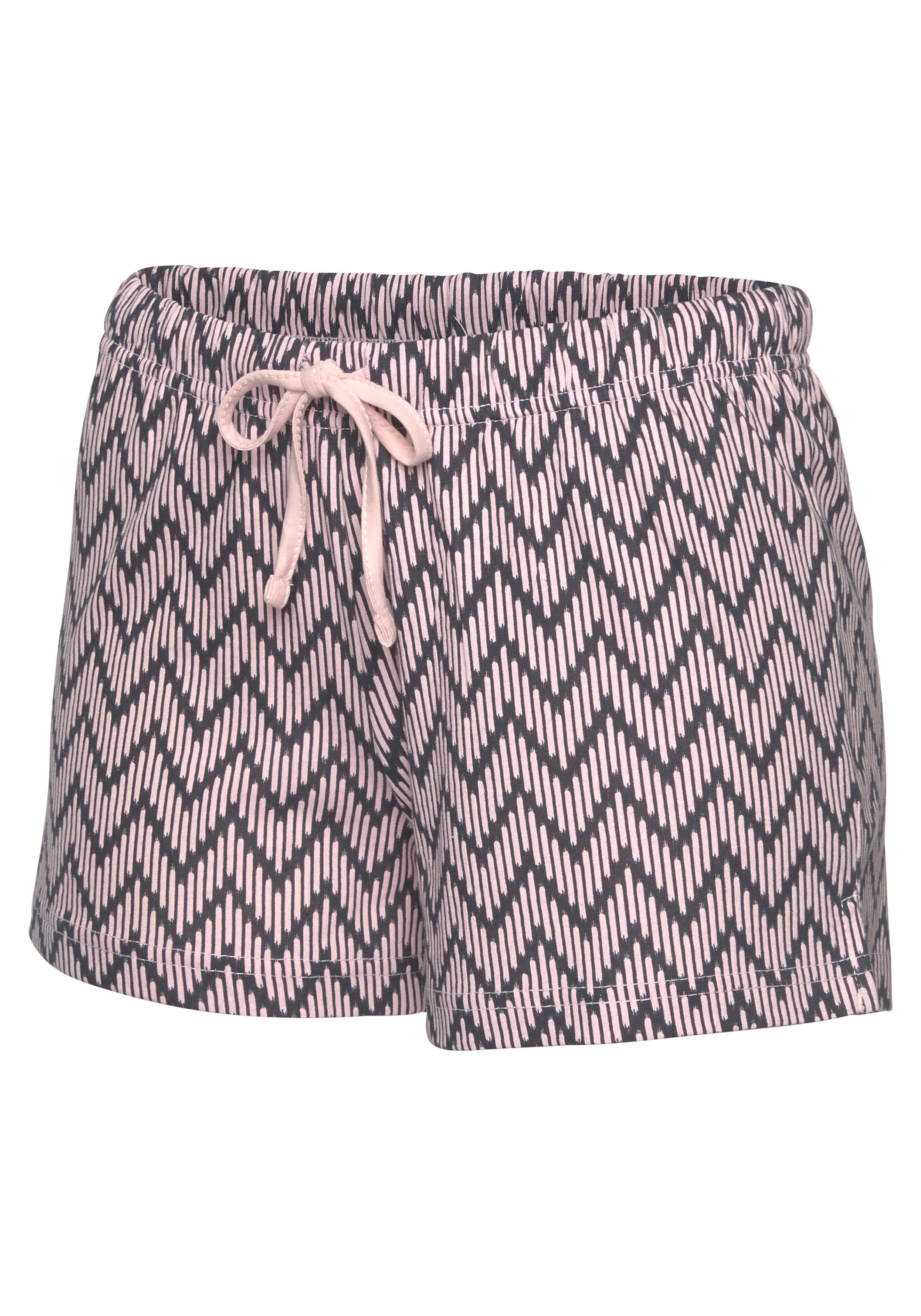 Vivance Dreams Shorty, (2 tlg., ♕ bei 1 gemusterter Stück), Schlafshorts mit