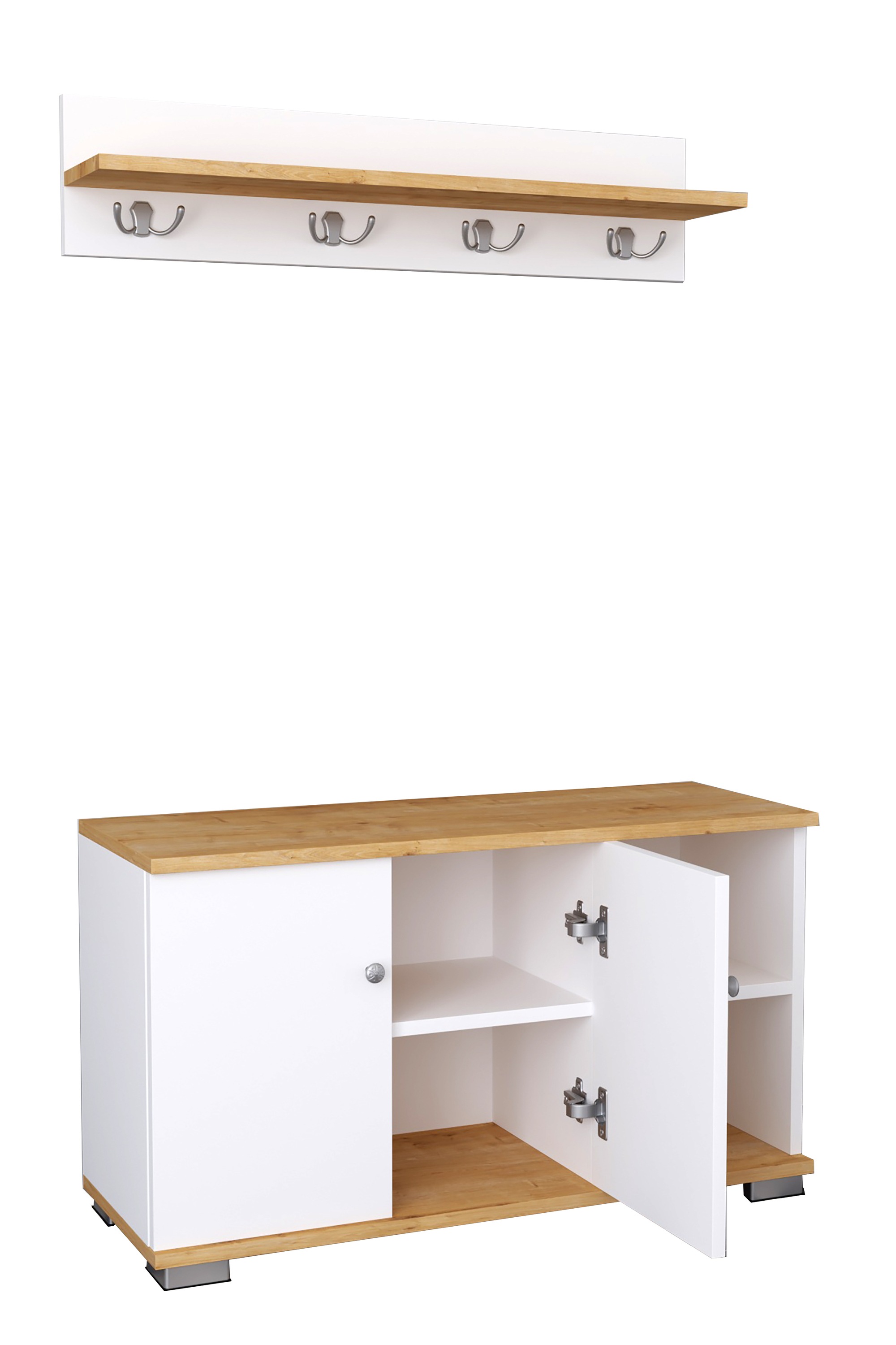 VCM Schuhschrank »2tlg. Holz Garderobe Dielenmöbel Schuhe Gados L«