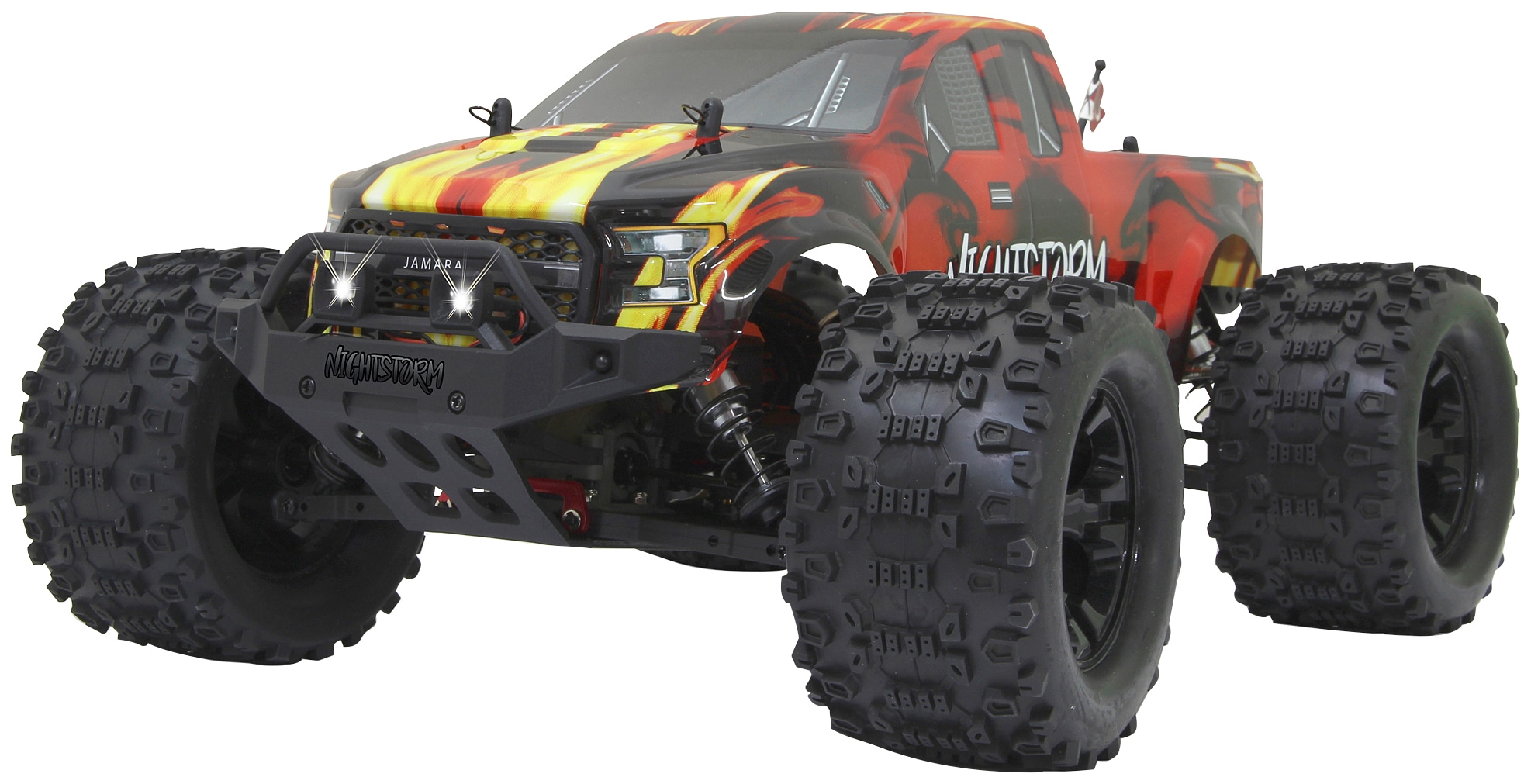 Jamara RC-Monstertruck »Nightstorm Monstertruck BL 4WD«, 1:10, 2,4 GHz, mit LED