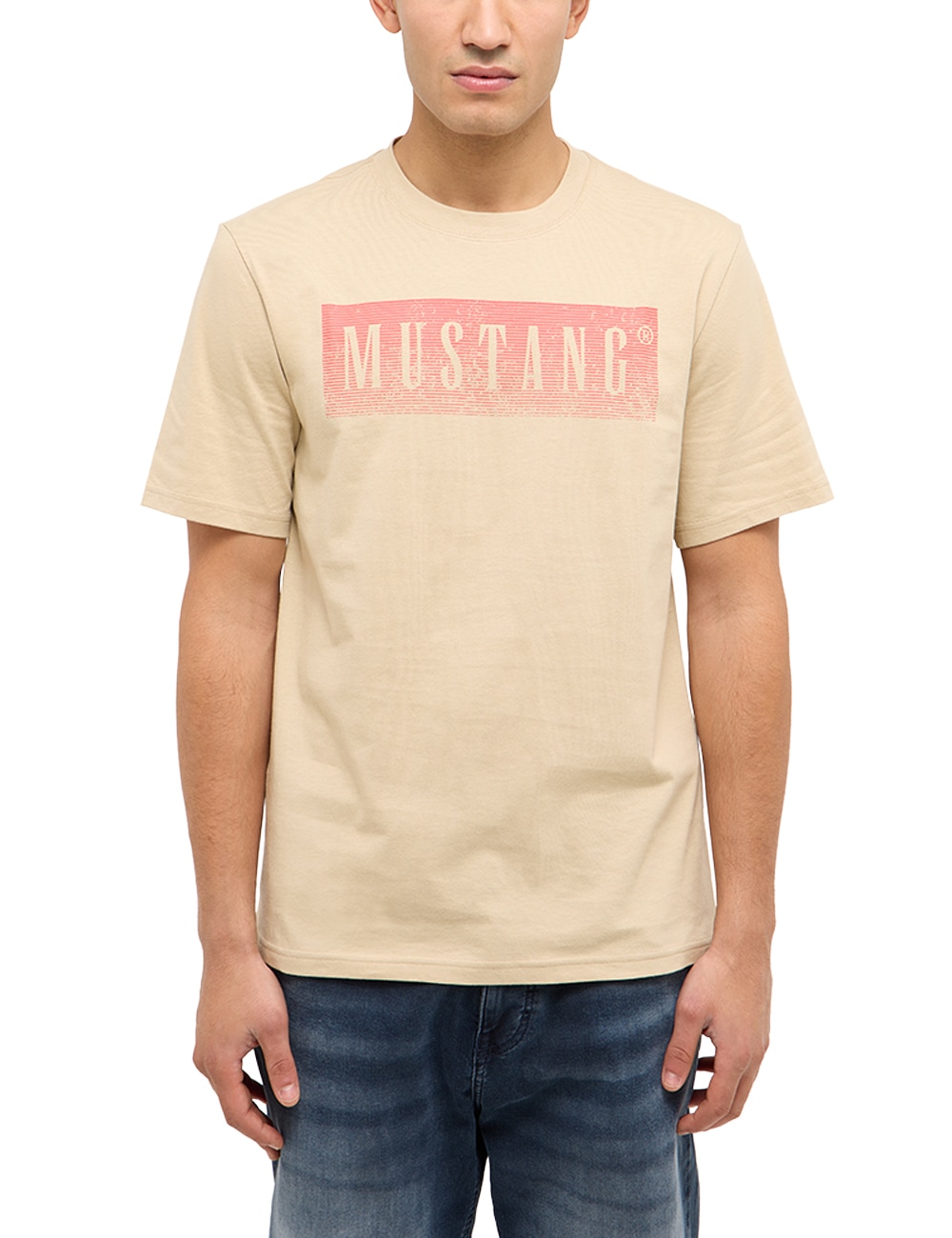 MUSTANG T-Shirt »MU-Austin Block Logo« Regular fit