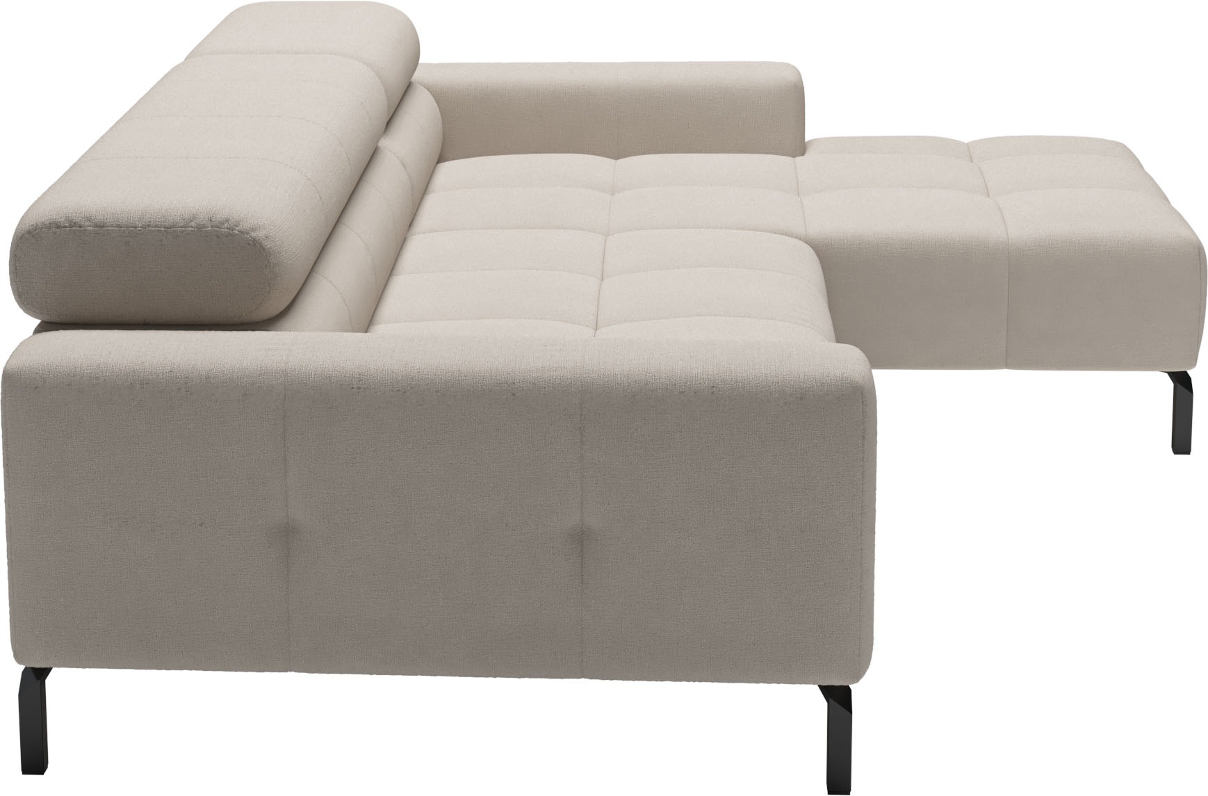 Home affaire Ecksofa »Ecksofa Claya, L-Form, Kopfteilverstellung, Breite 258 cm« Moderne Steppung, weicher Polsteraufbau & saugroboterfreundliche Höhe